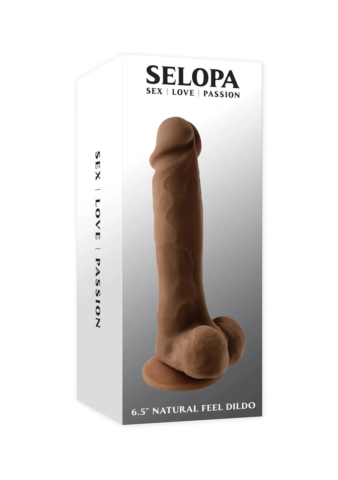EVOLVED 6.5 IN NATURAL FEEL DILDO DARK Evolved Novelties