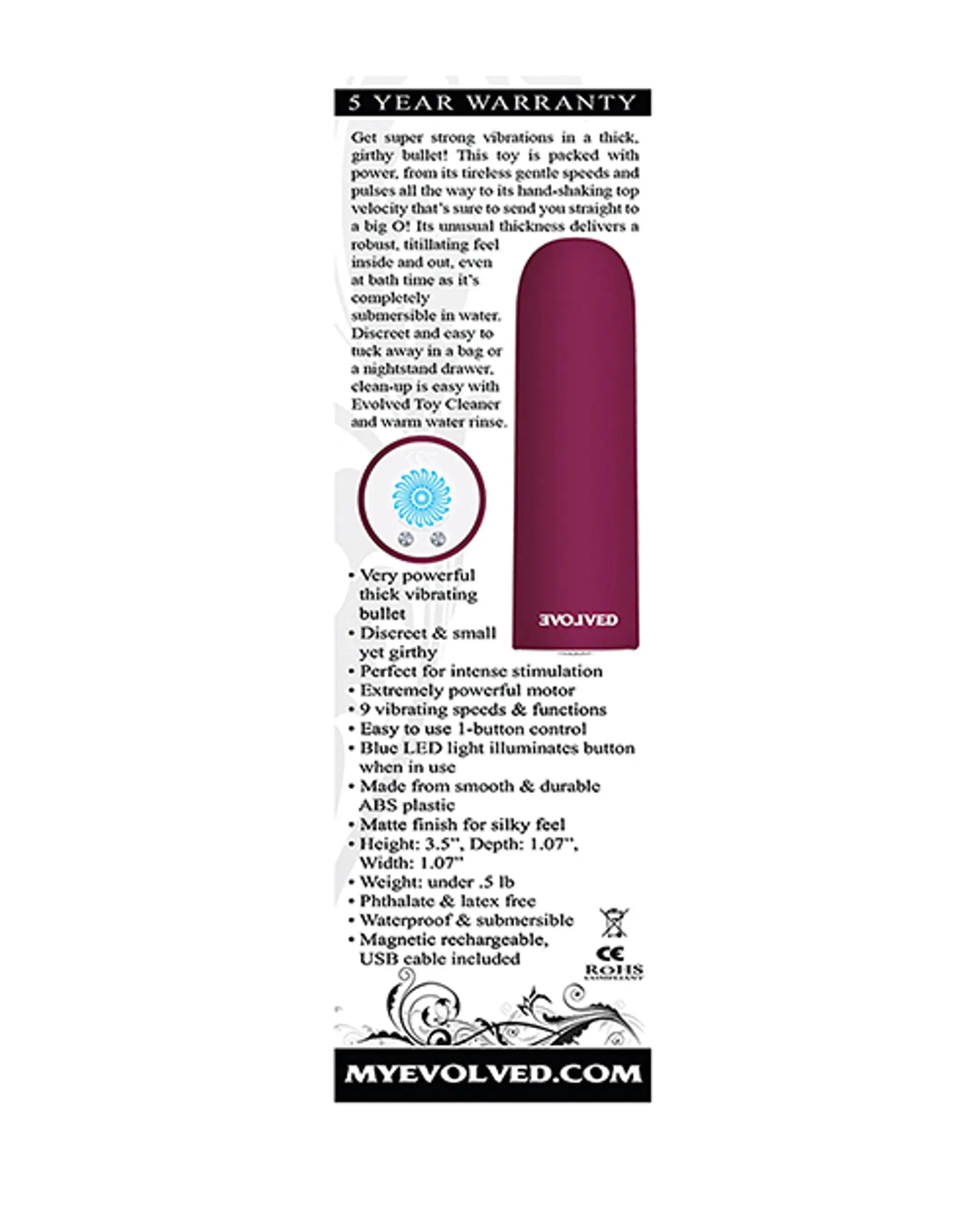 EVOLVED MIGHTY THICK BULLET Evolved Novelties