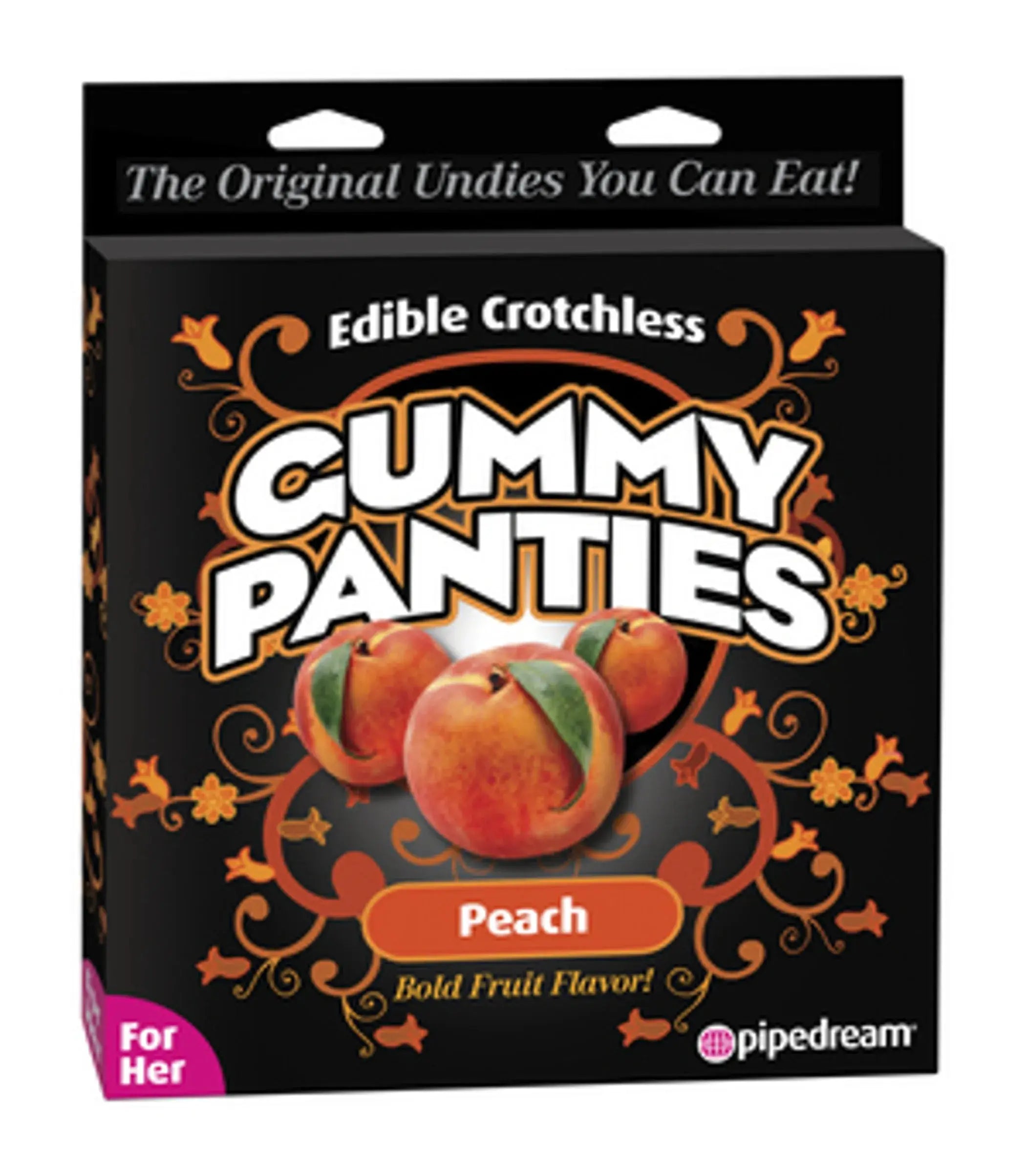 Edible Crotchless Gummy Panties Peach Pipedream Products