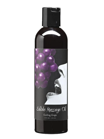 MASSAGE OIL EDIBLE GRAPE 8 OZ Earthly Body