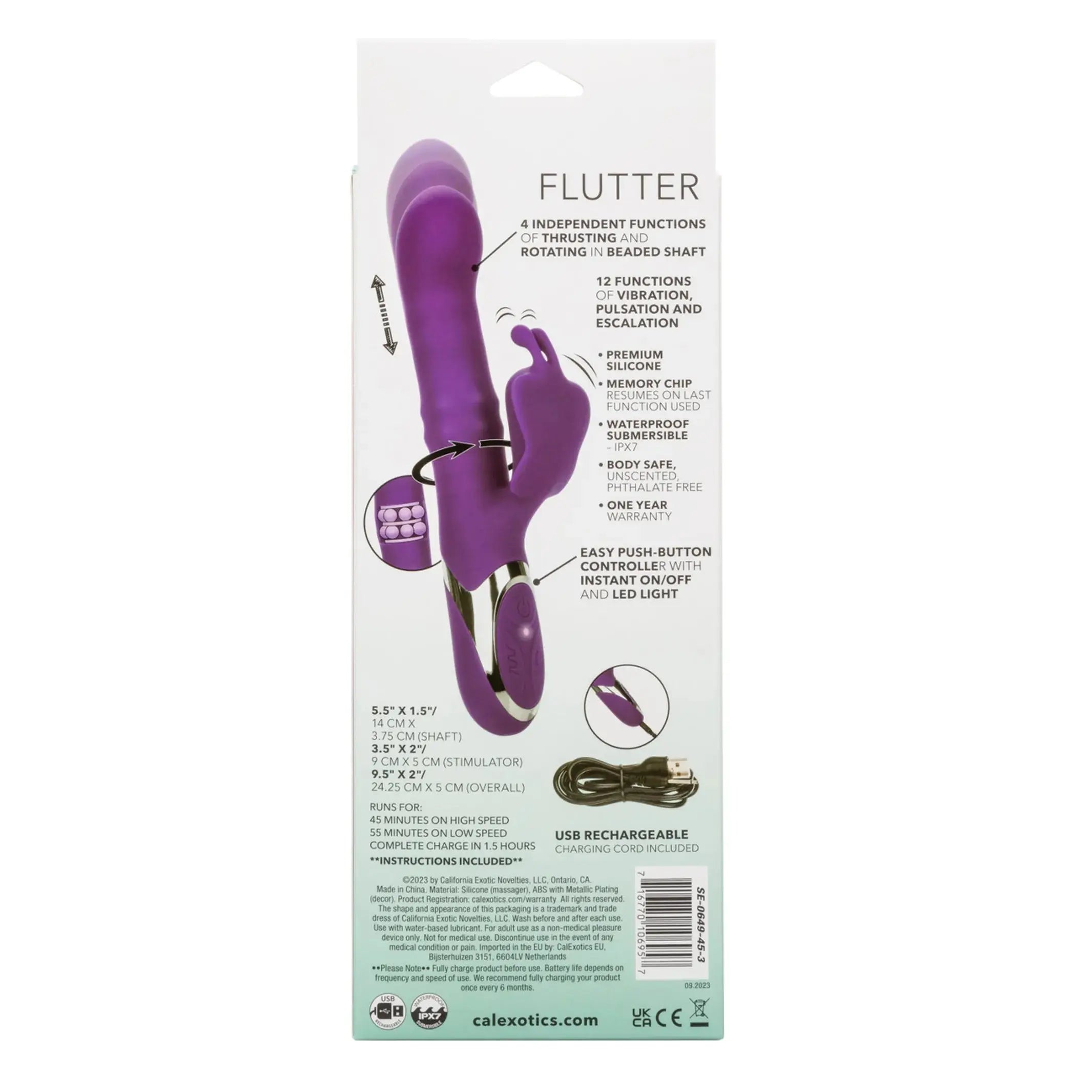 Enchanted Flutter Rabbit Vibrator California Exotic Novelties