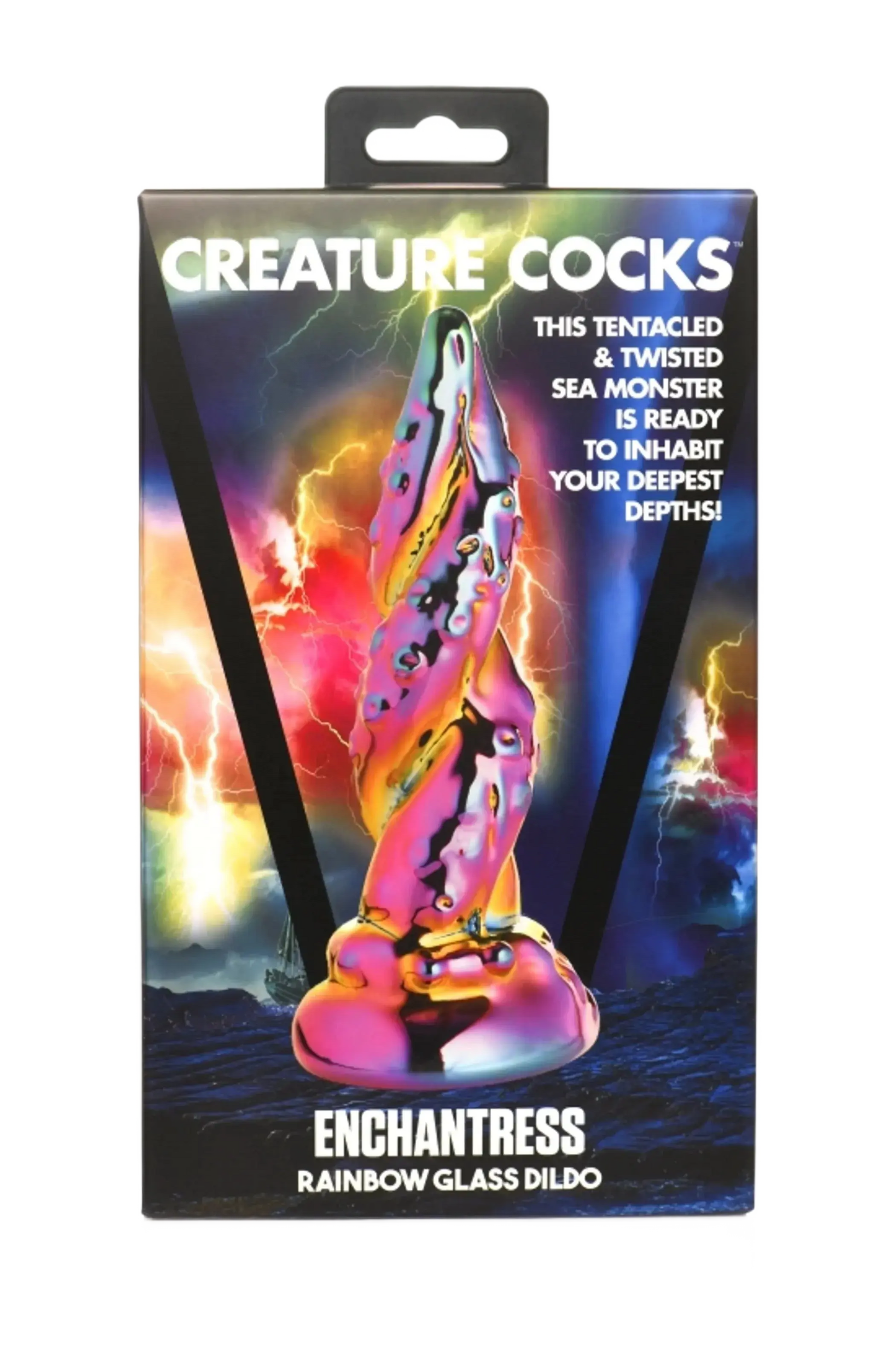 CREATURE COCKS ENCHANTRESS RAINBOW GLASS DILDO XR Brands