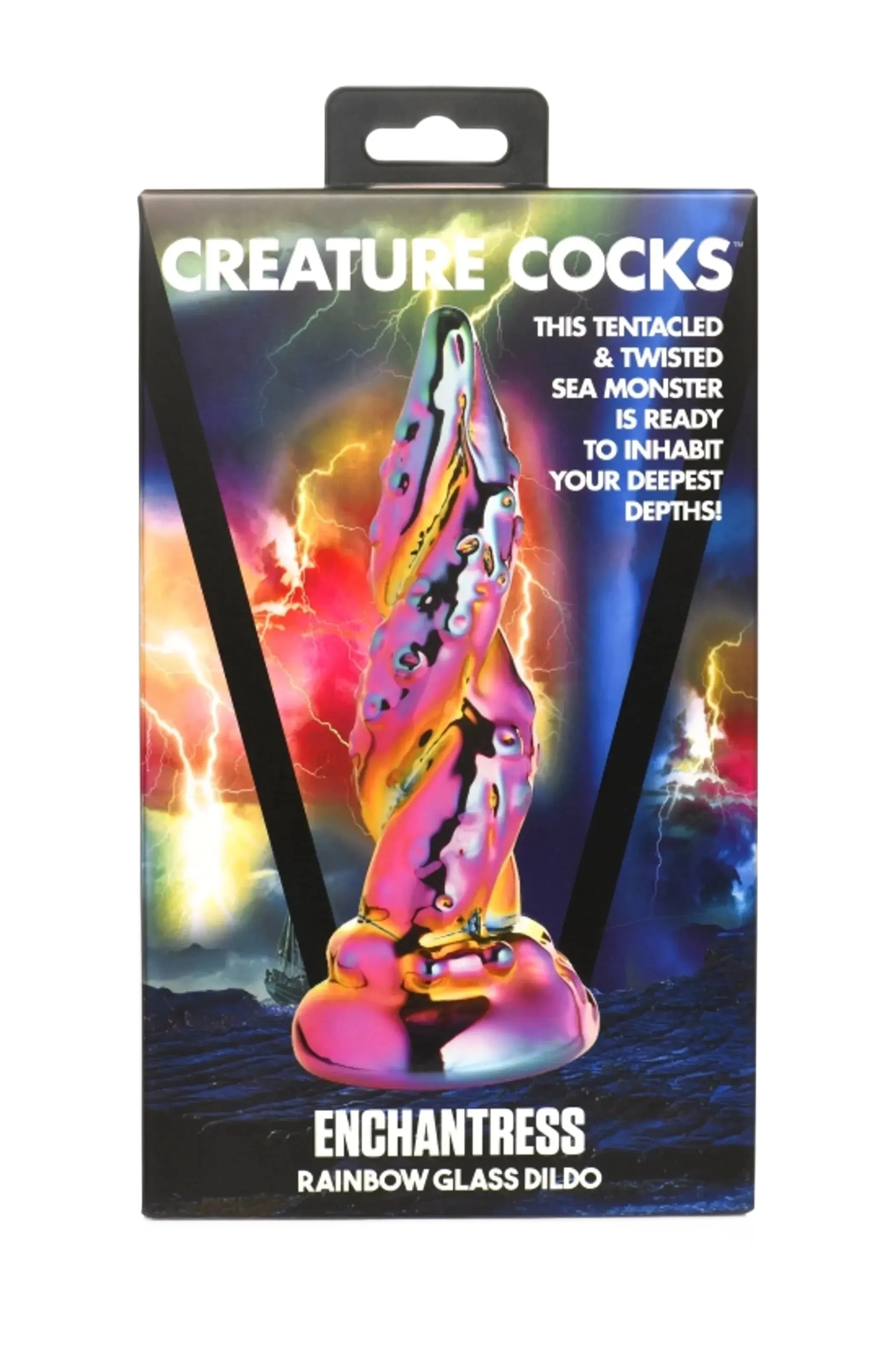 CREATURE COCKS ENCHANTRESS RAINBOW GLASS DILDO XR Brands