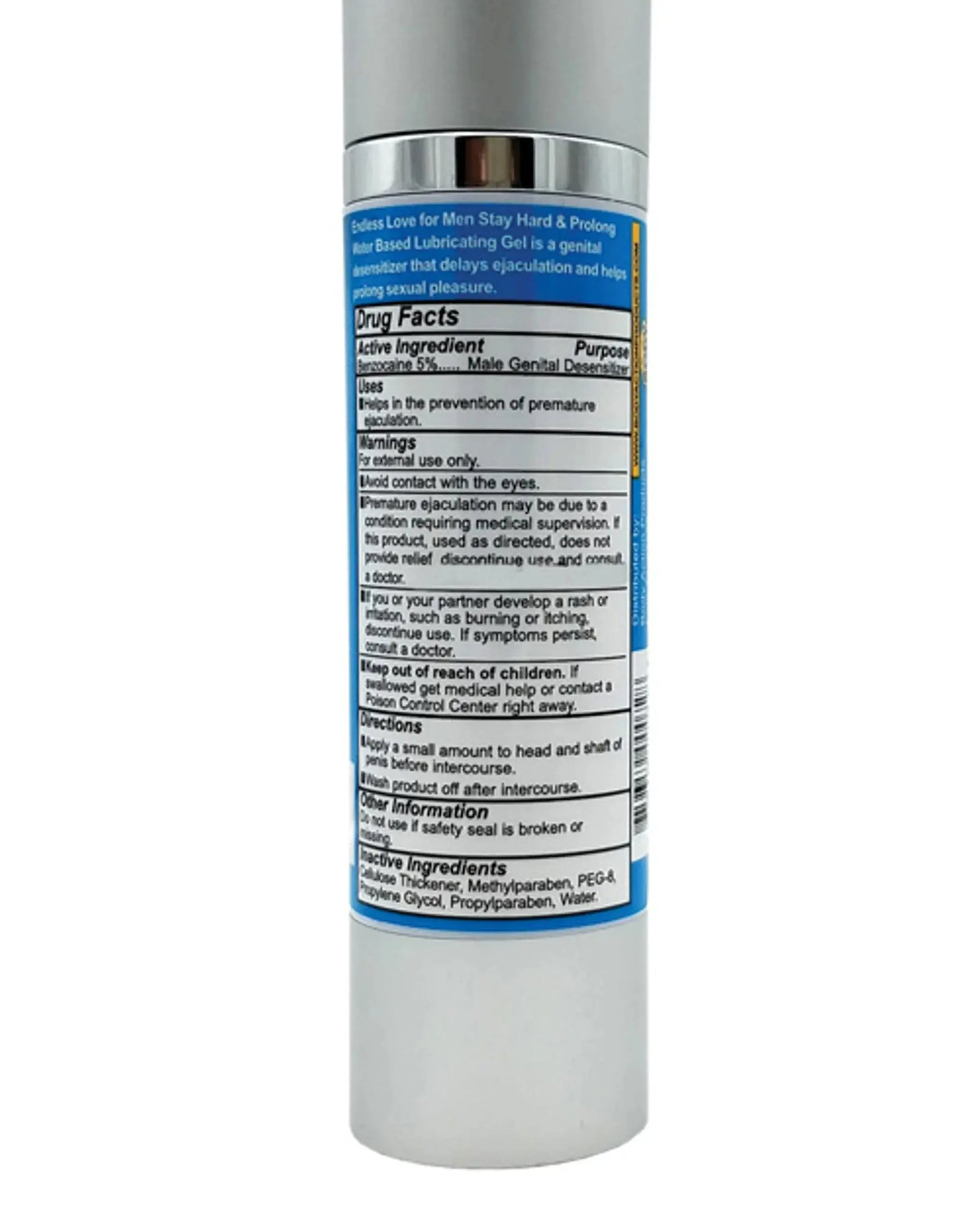 Endless Love For Men Stayhard & Prolong Lubricant 1.7 Oz Body Action Products