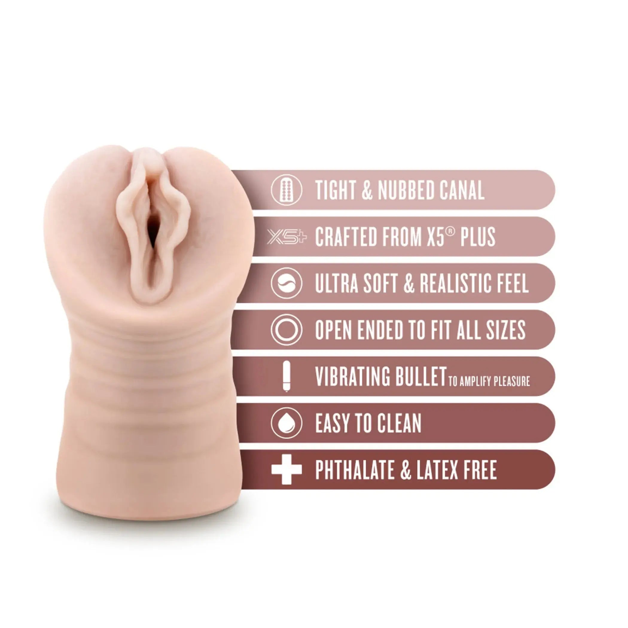 Enlust Destini Vibrating Stroker Blush Novelties