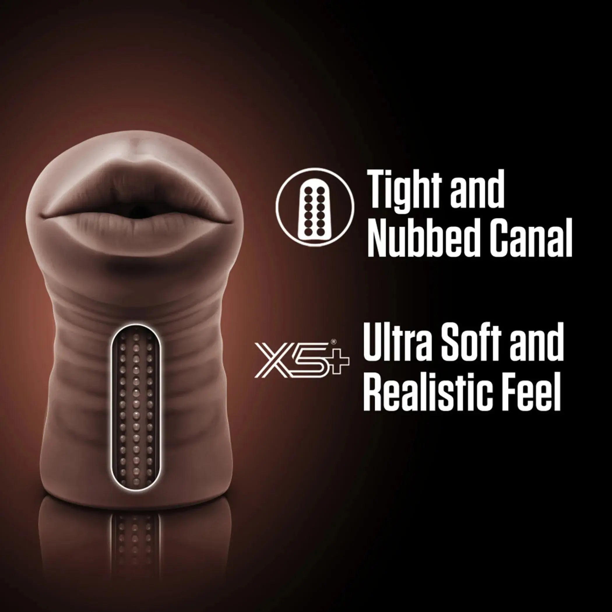 Enlust Krystal Vibrating Stroker - Brown Blush Novelties