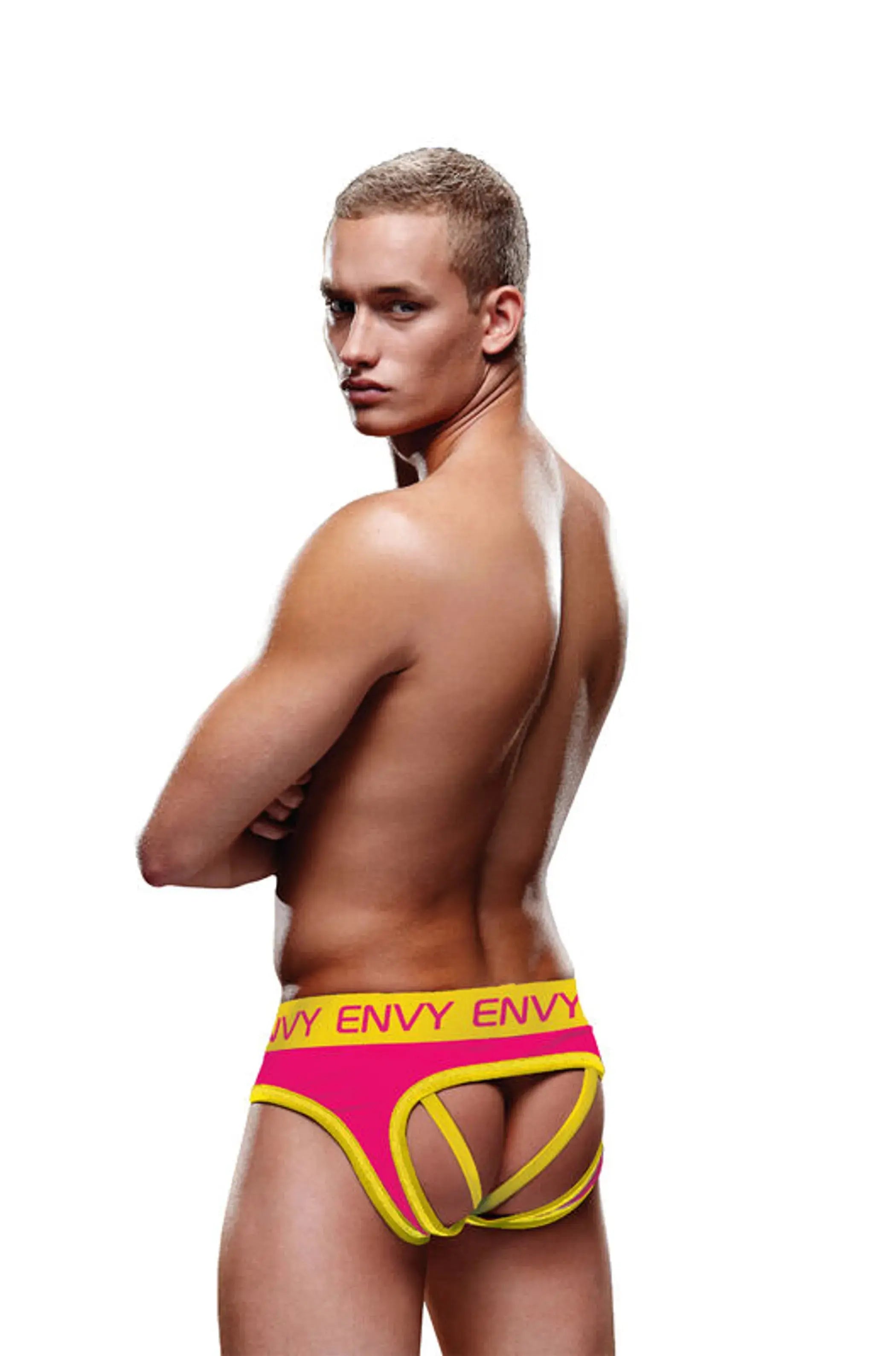 Envy Solid Jock in Pink and Yellow X-Gen Products