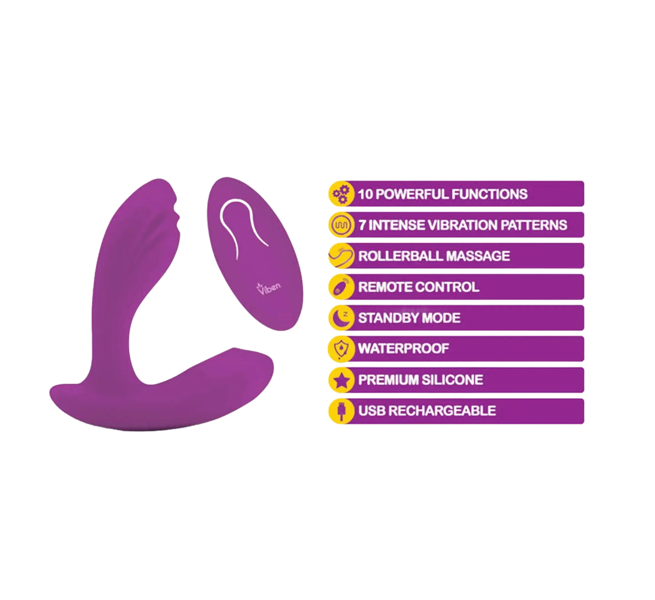 VIBEN EPIPHANY ROLLERBALL CLIT MASSAGER BERRY Viben