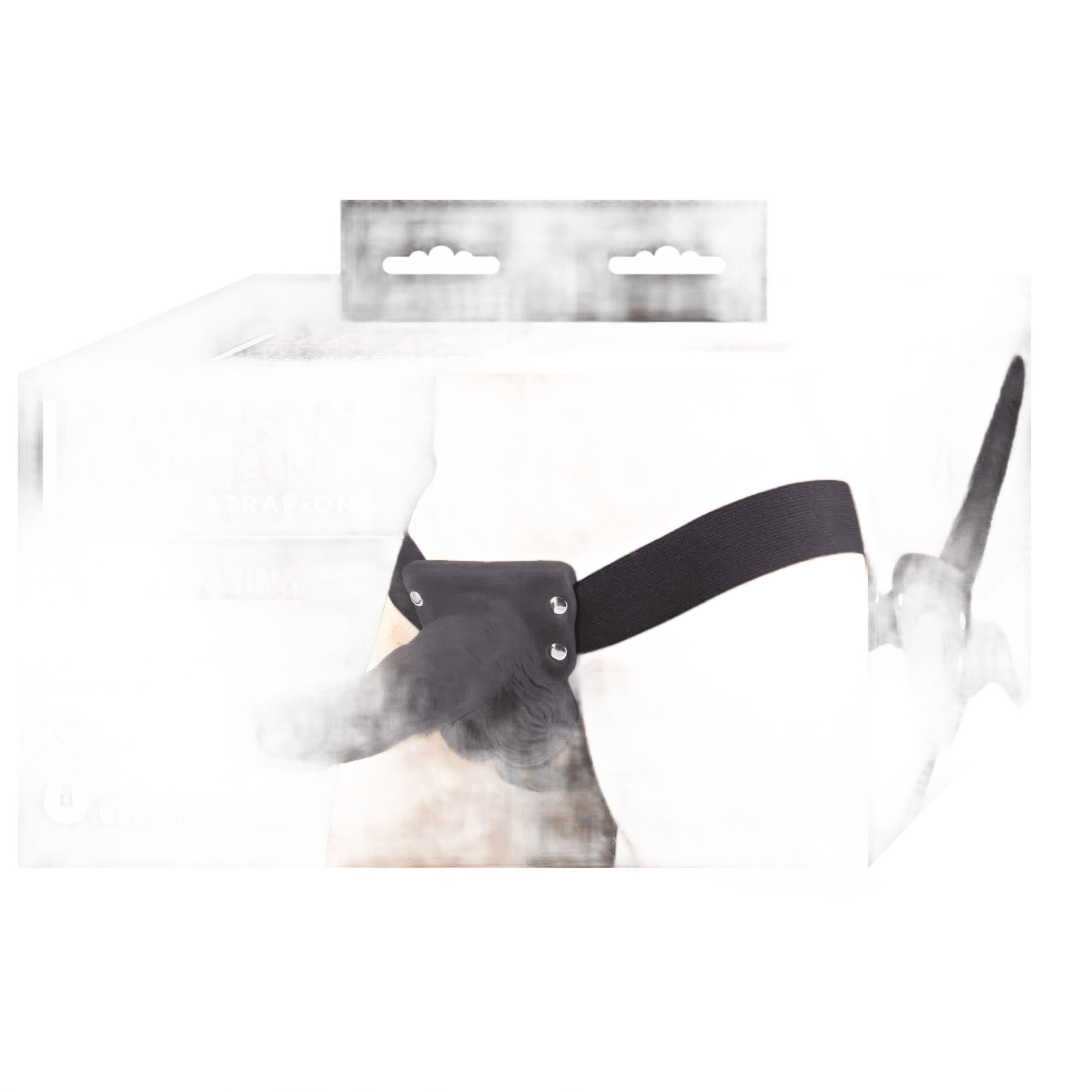ERECTION ASSISTANT HOLLOW STRAP-ON 6 VIBRATING BLACK " Nasstoys