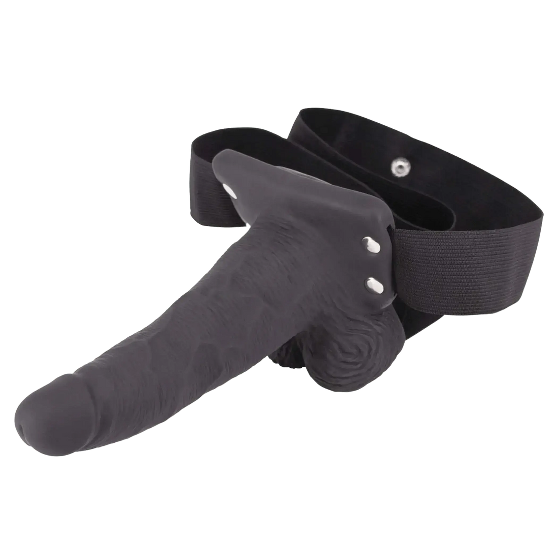 ERECTION ASSISTANT HOLLOW STRAP-ON 6 VIBRATING BLACK " Nasstoys