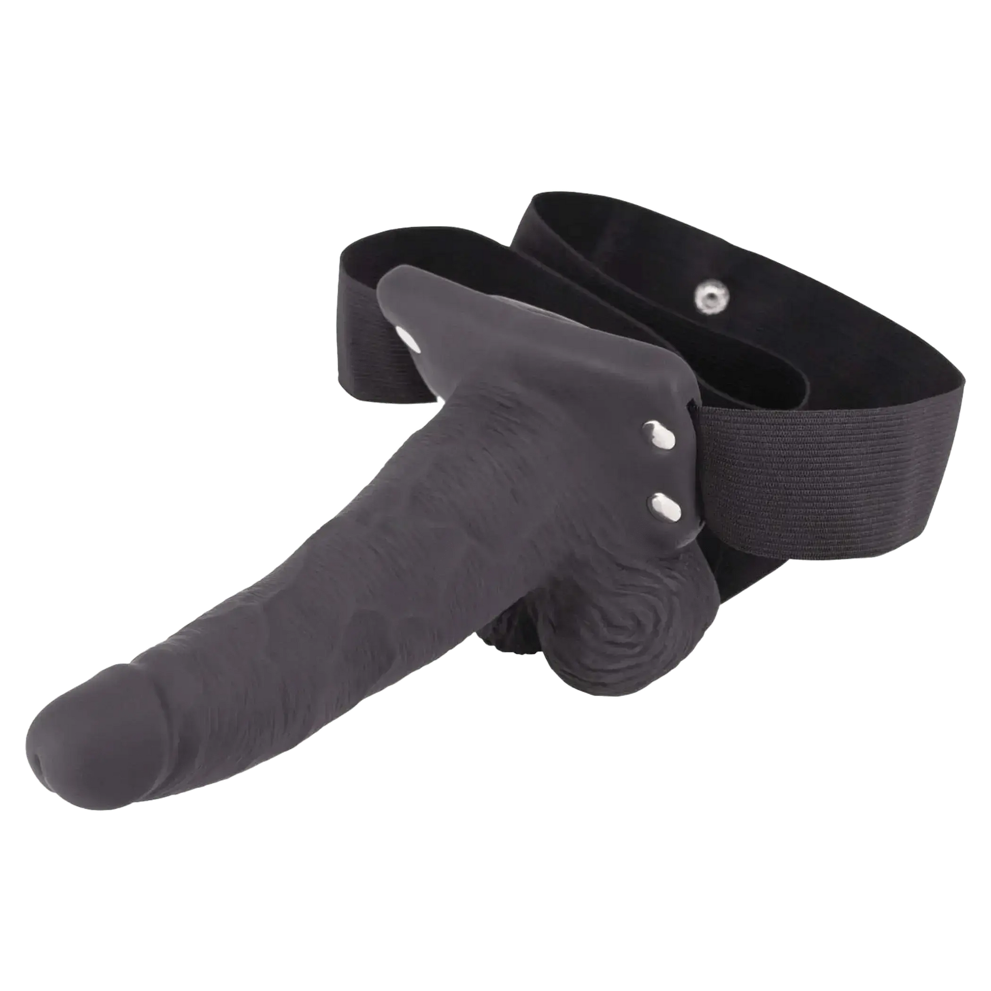 ERECTION ASSISTANT HOLLOW STRAP-ON 6 VIBRATING BLACK " Nasstoys