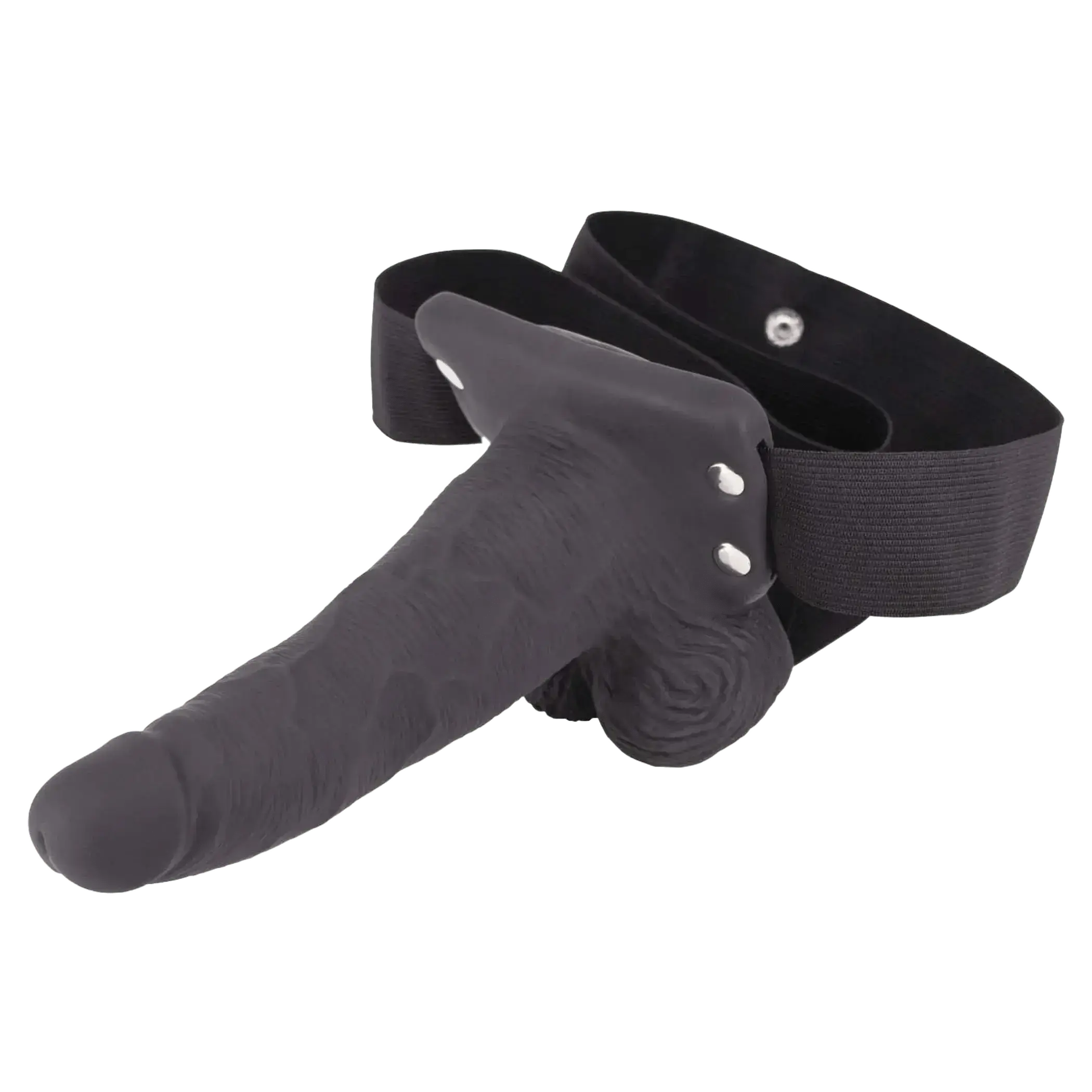 ERECTION ASSISTANT HOLLOW STRAP-ON 6 VIBRATING BLACK " Nasstoys