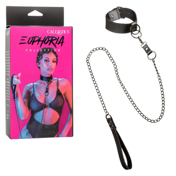 EUPHORIA COLLAR W/ CHAIN LEASH California Exotic Novelties