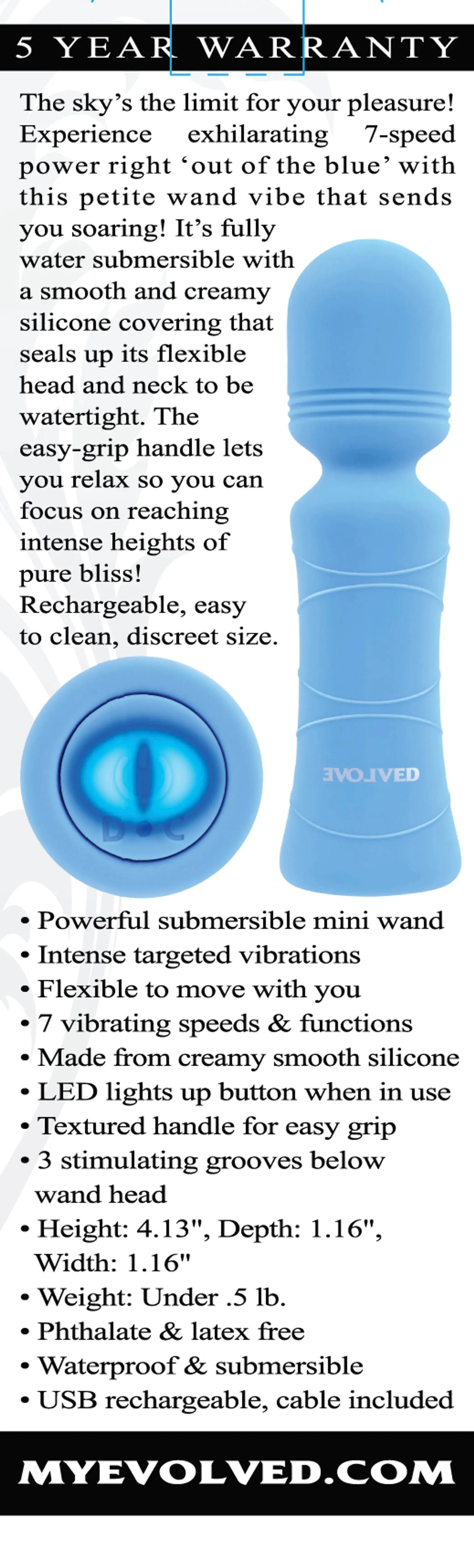 Evolved Out of the Blue Vibrator Evolved Novelties