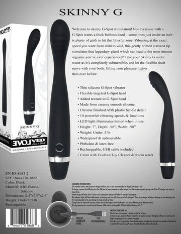 Evolved Skinny G Vibrator Evolved Novelties