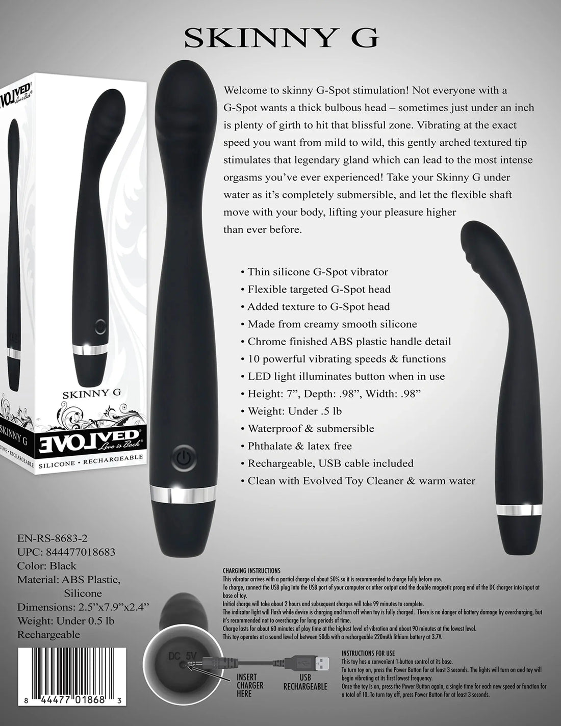Evolved Skinny G Vibrator Evolved Novelties