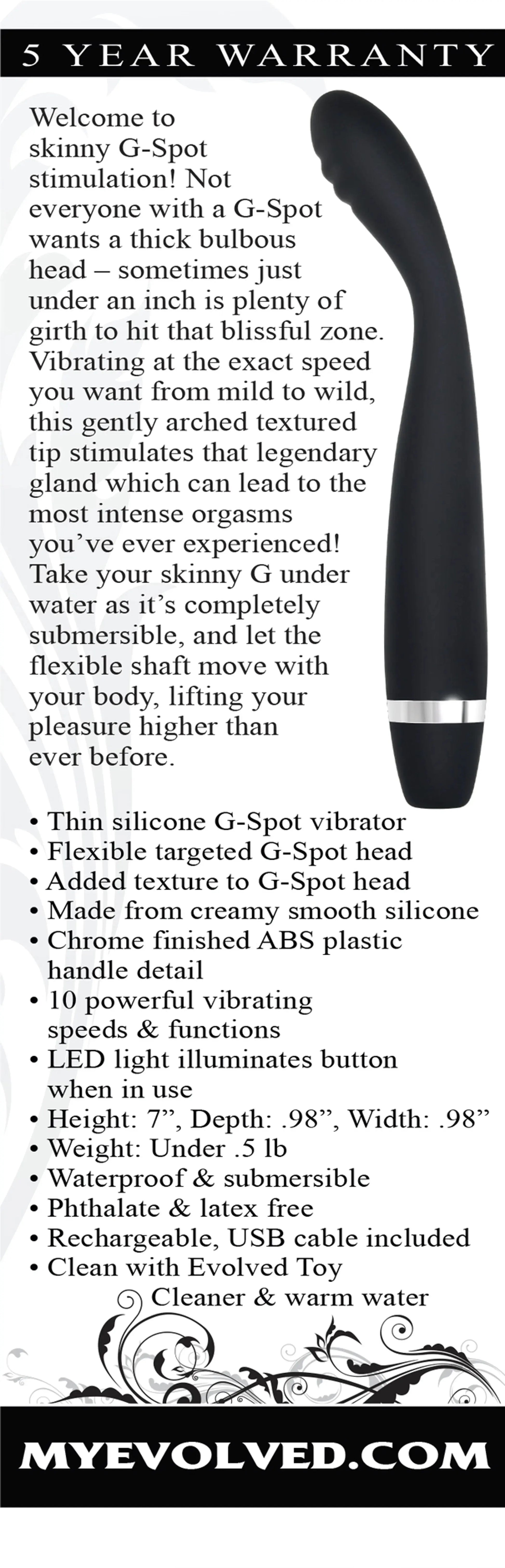 Evolved Skinny G Vibrator Evolved Novelties