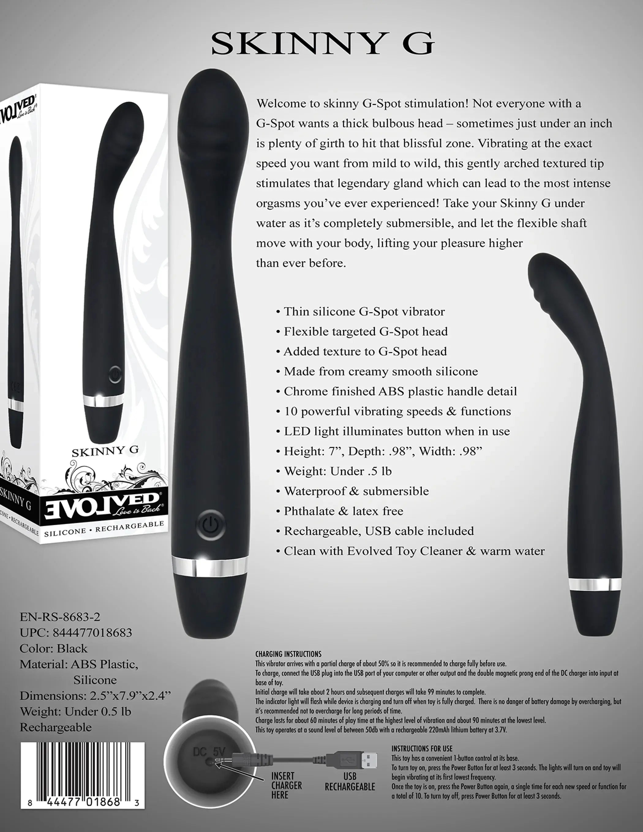 Evolved Skinny G Vibrator Evolved Novelties