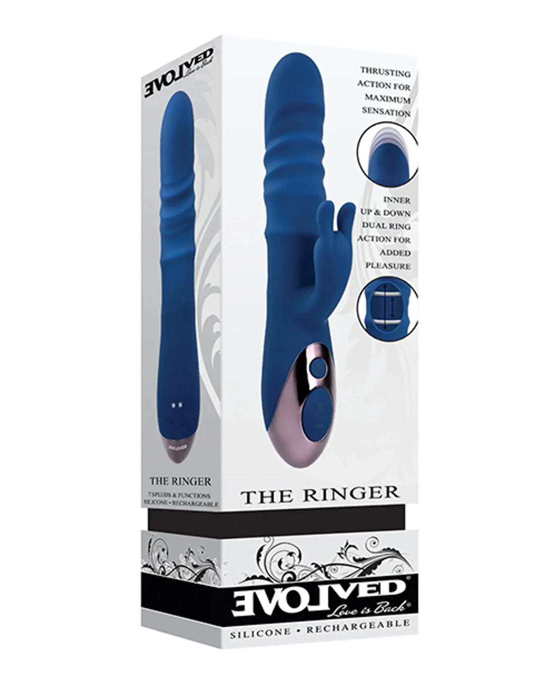 Evolved The Ringer Blue Rabbit Vibrator Evolved Novelties