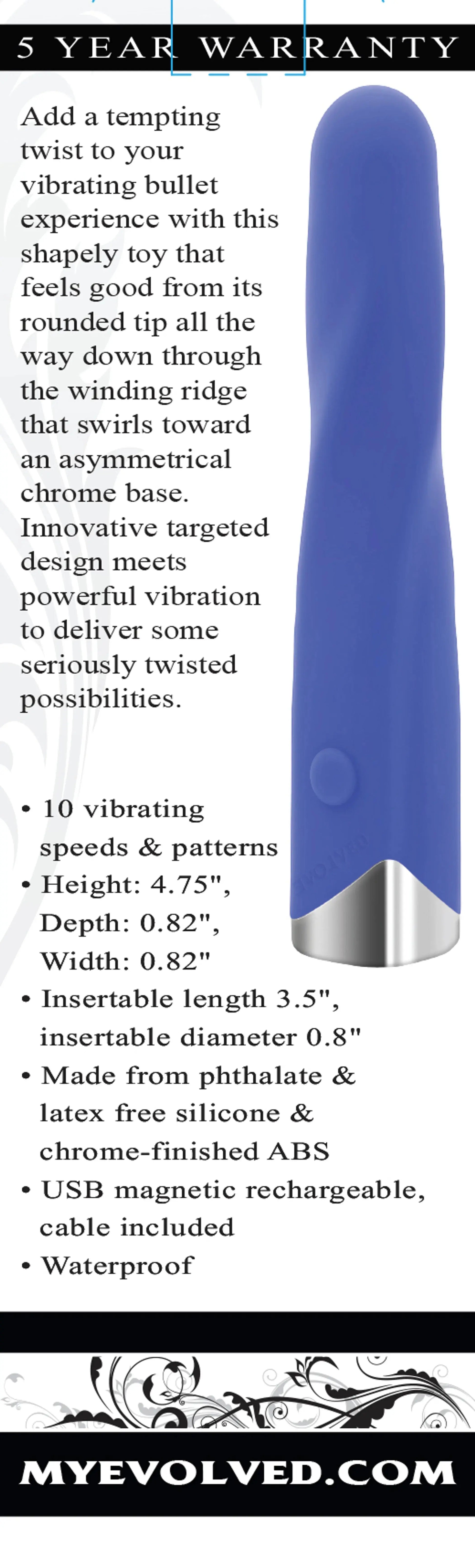 Evolved Twisted Temptation Vibrator Evolved Novelties