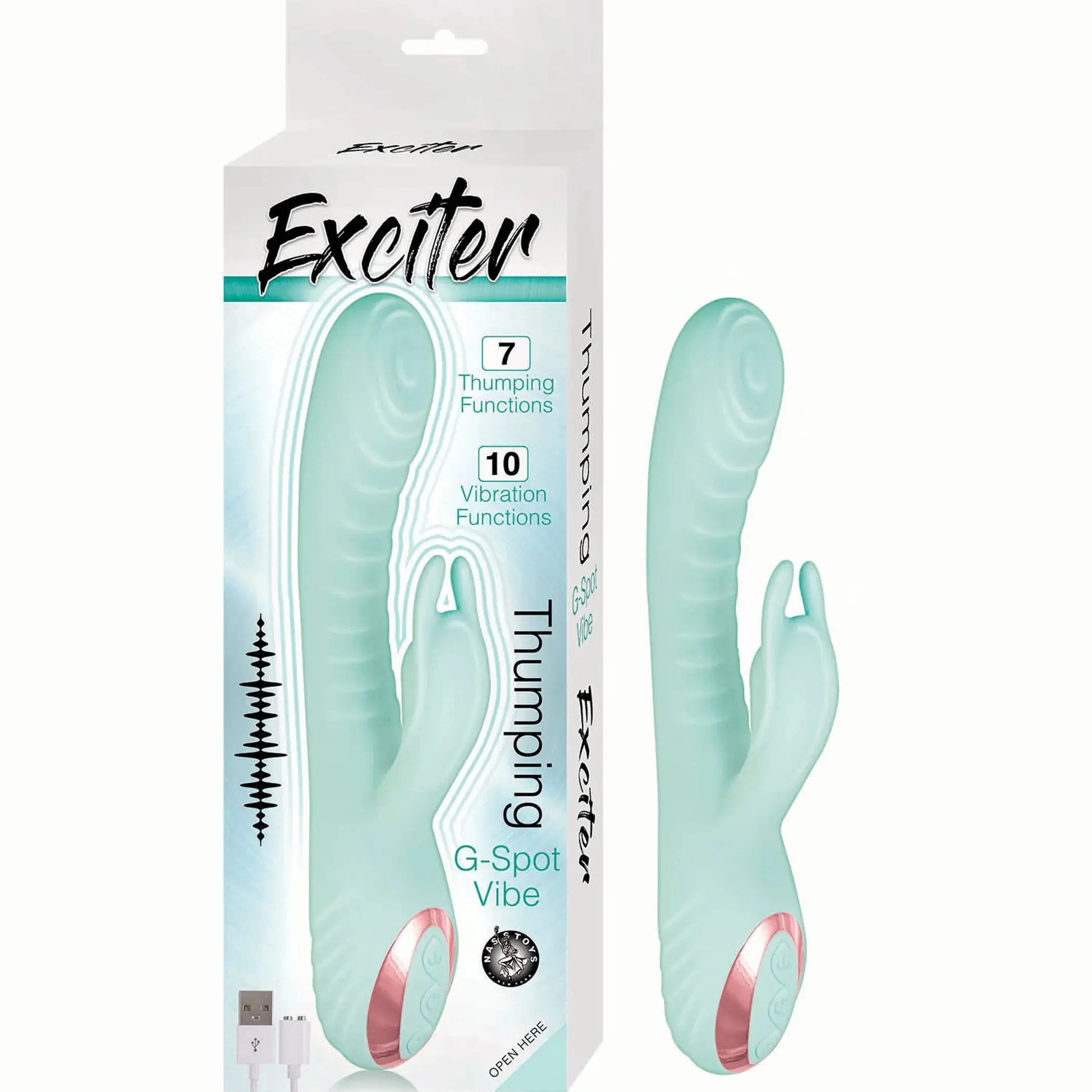 Exciter Thumping G-Spot Vibe Aqua Nasstoys