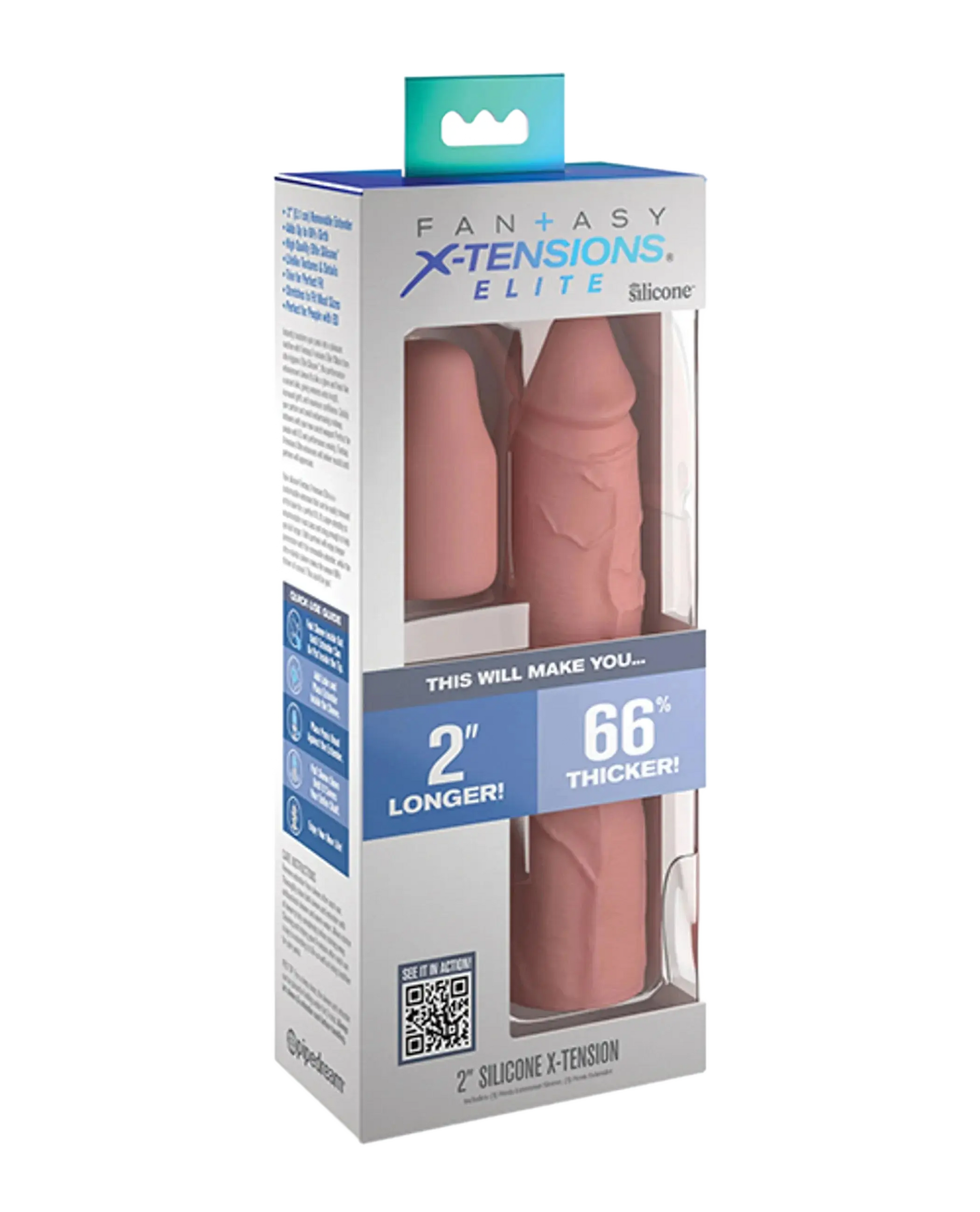 FANTASY X-TENSIONS ELITE 8IN SLEEVE W/ 2IN PLUG LIGHT Pipedream Products