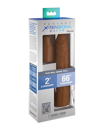FANTASY X-TENSIONS ELITE 8IN SLEEVE W/ 2IN PLUG TAN Pipedream Products