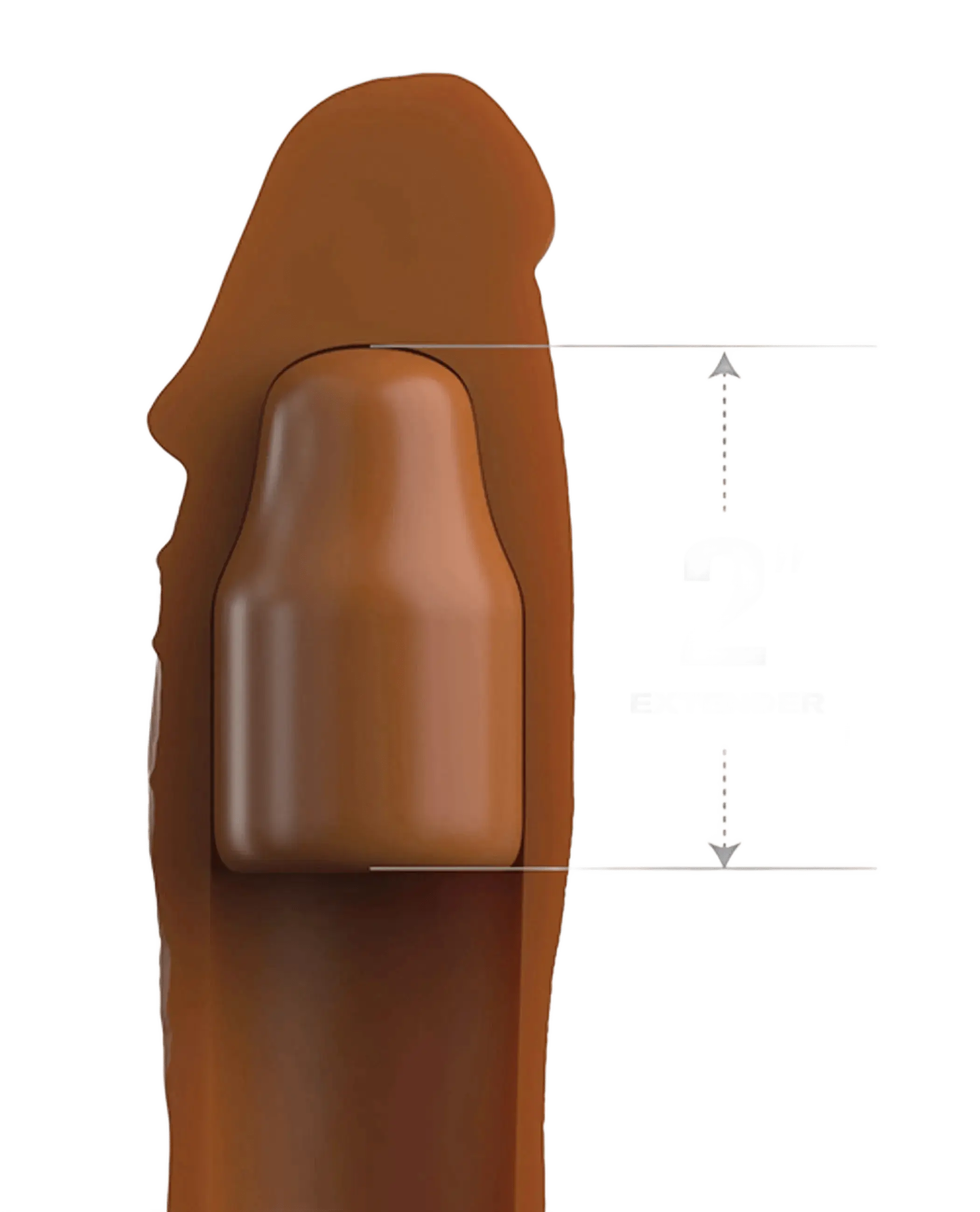 FANTASY X-TENSIONS ELITE 8IN SLEEVE W/ 2IN PLUG TAN Pipedream Products