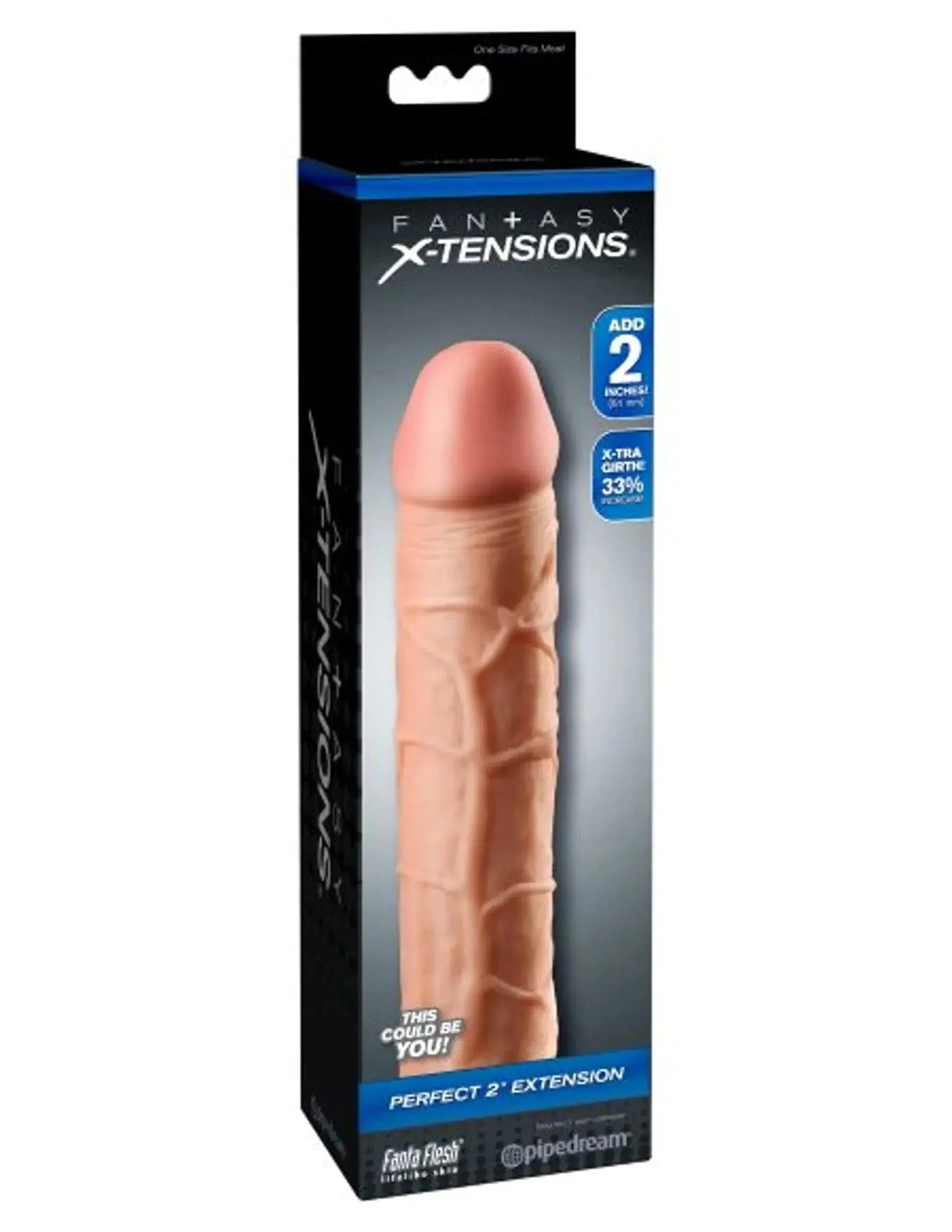 Fantasy X-Tensions Perfect Extension 2in Flesh Pipedream Products