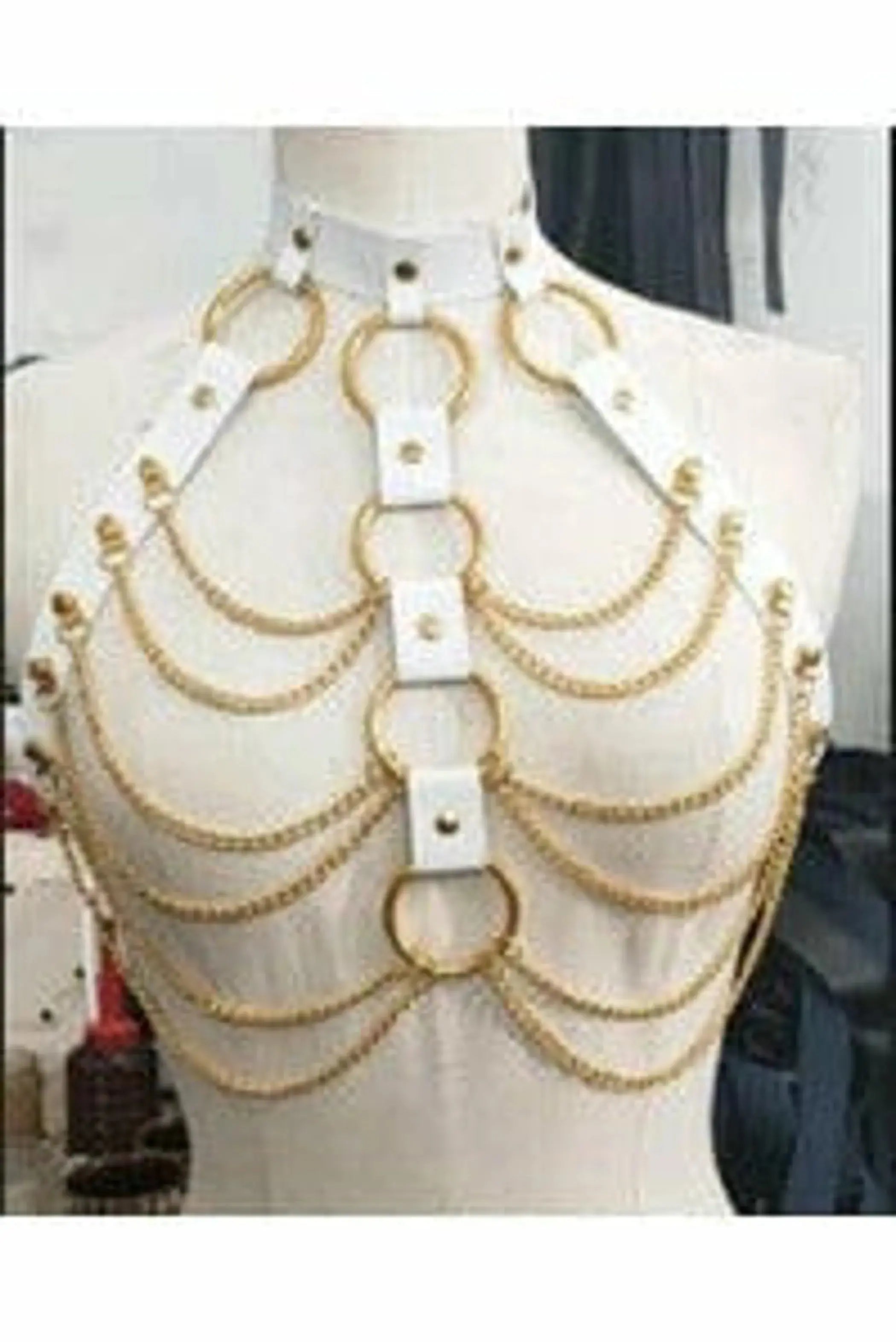 Faux Leather Body Harness Daisy Corsets