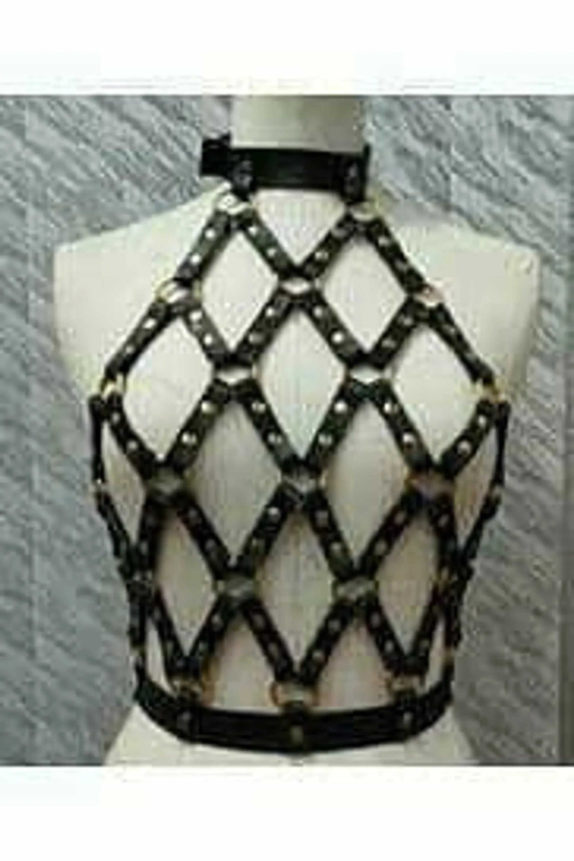 Faux Leather Body Harness Daisy Corsets
