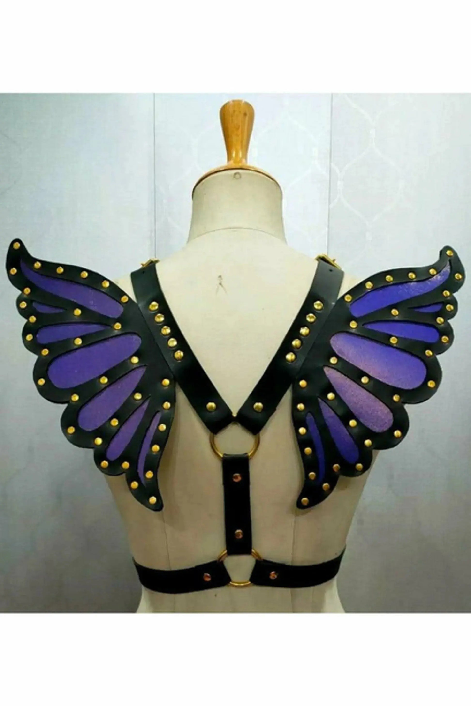 Faux Leather Butterfly Wing Harness Daisy Corsets