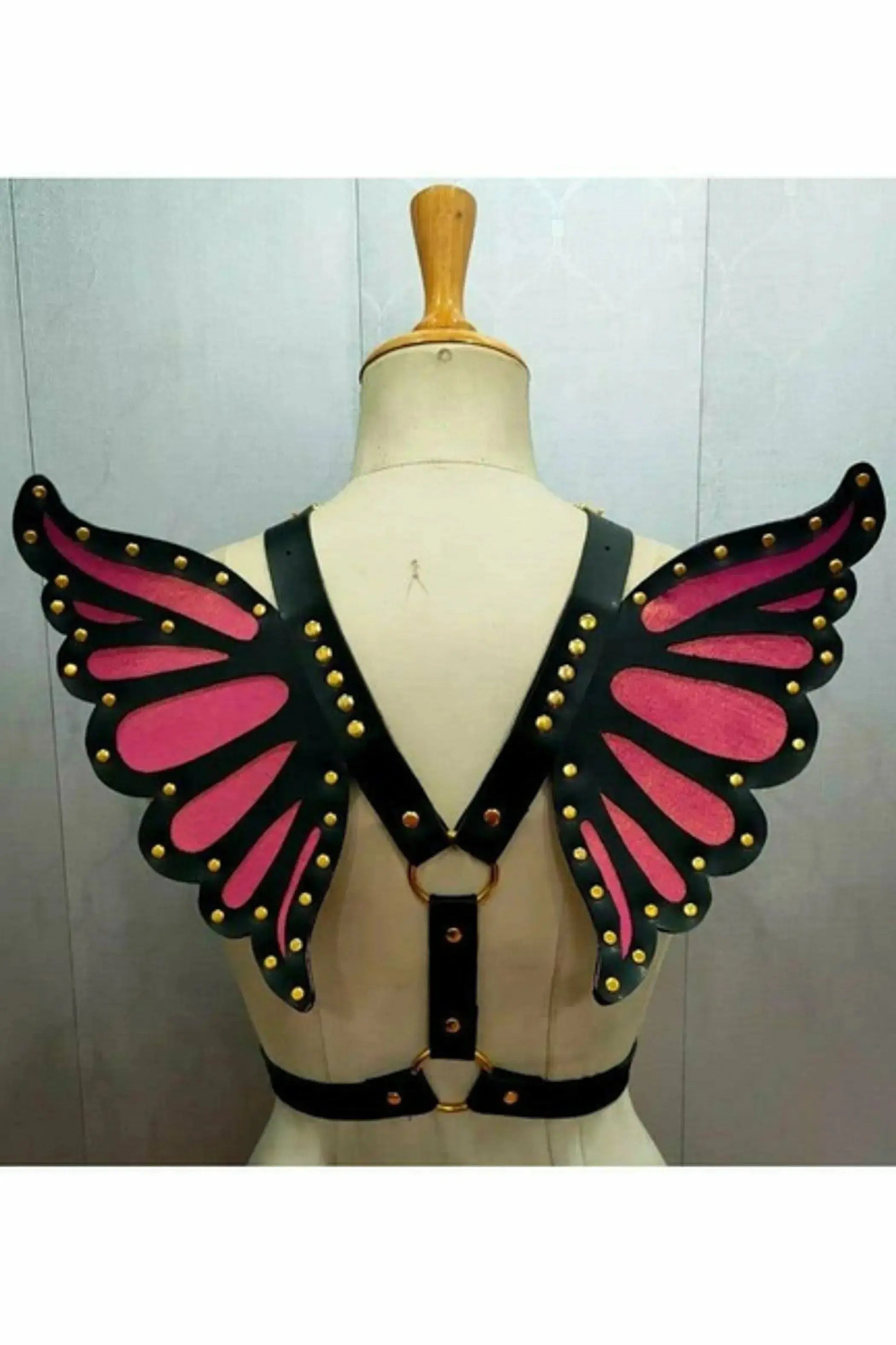 Faux Leather Butterfly Wing Harness Daisy Corsets