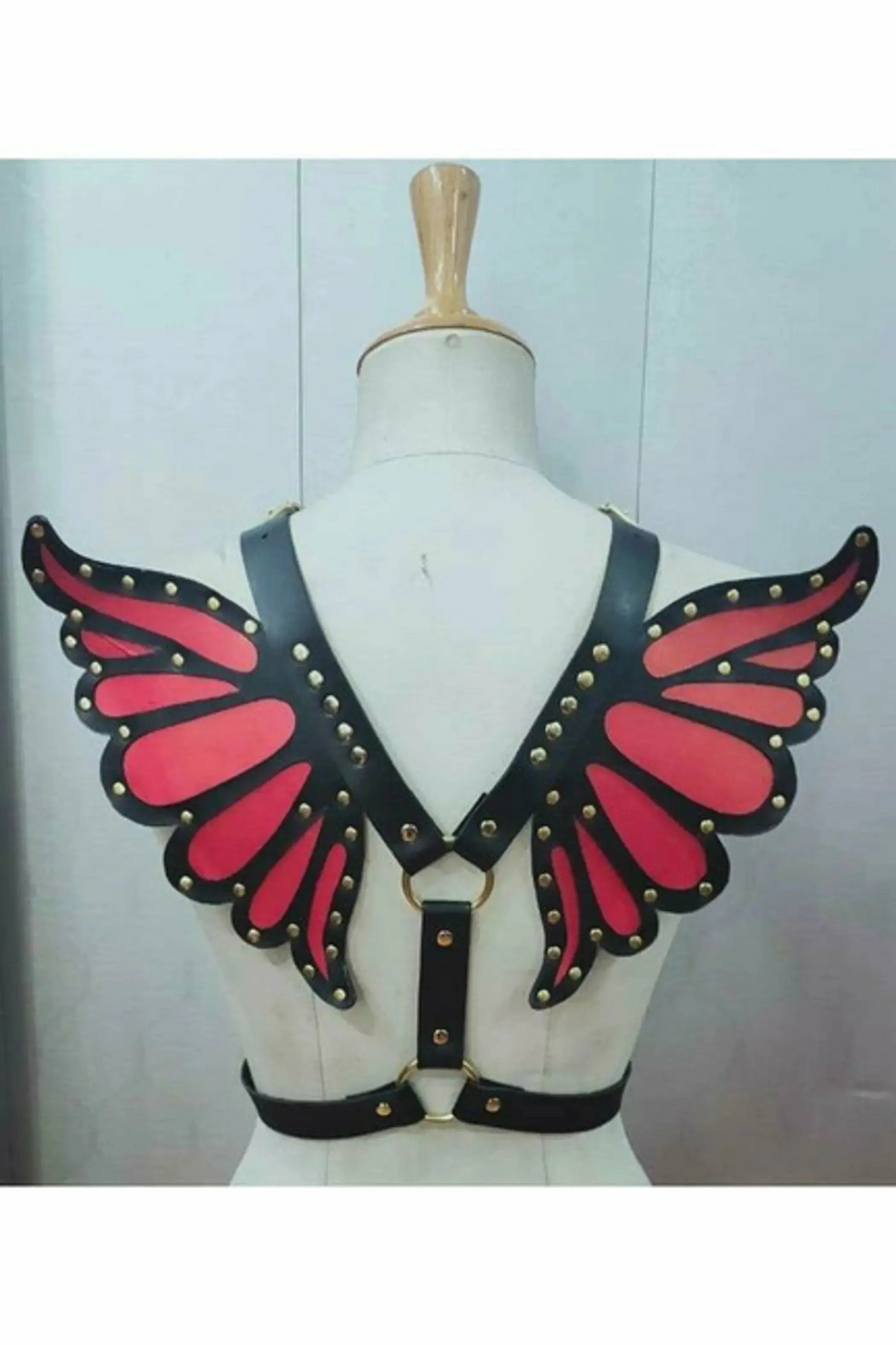 Faux Leather Butterfly Wing Harness Daisy Corsets