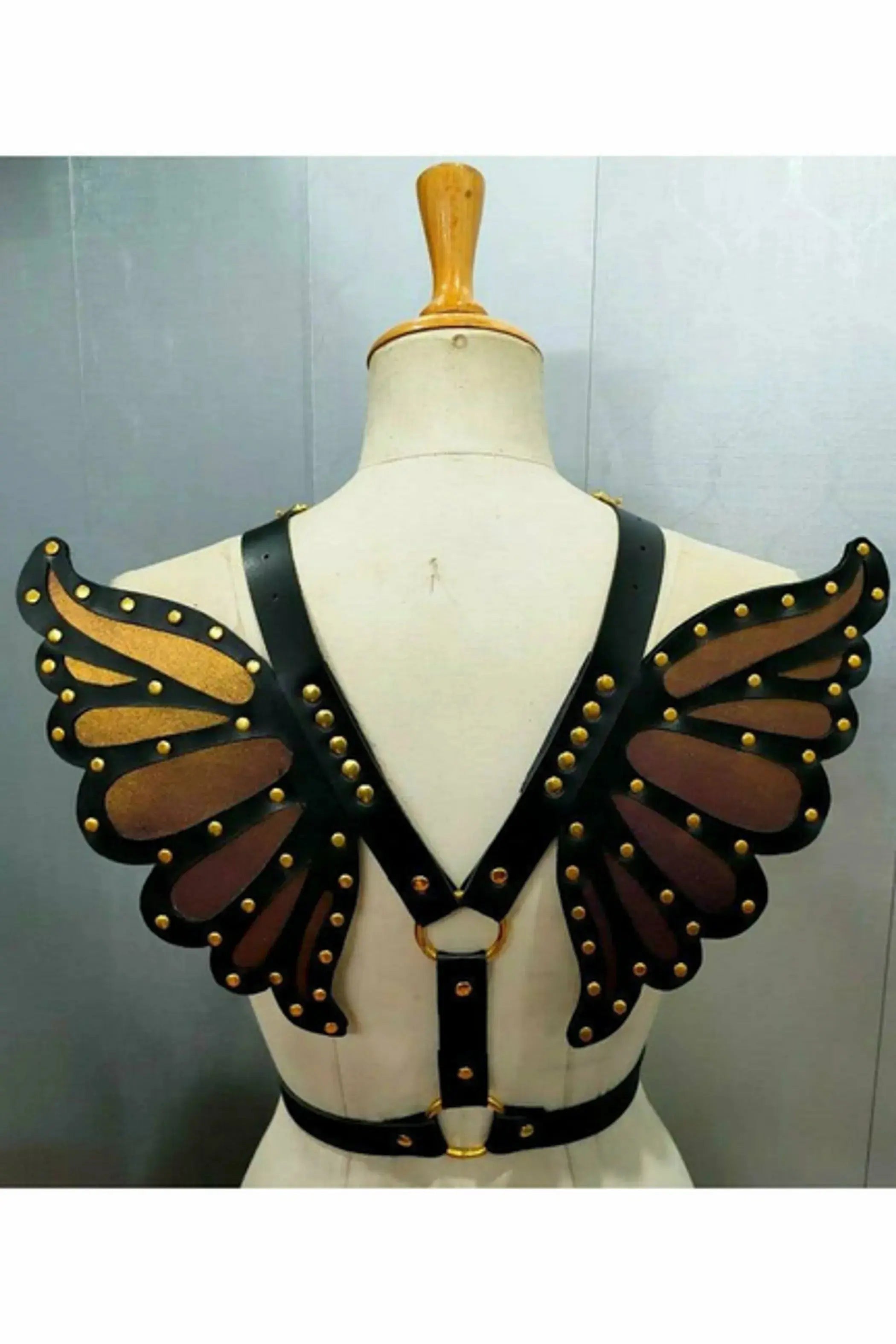 Faux Leather Butterfly Wing Harness Daisy Corsets