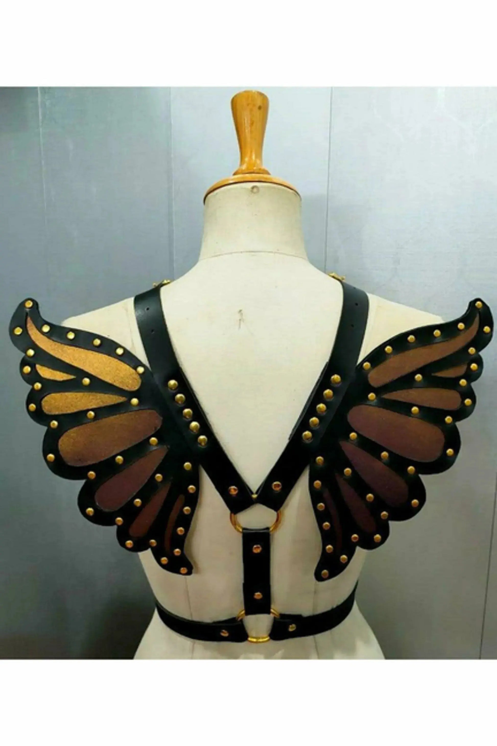 Faux Leather Butterfly Wing Harness Daisy Corsets