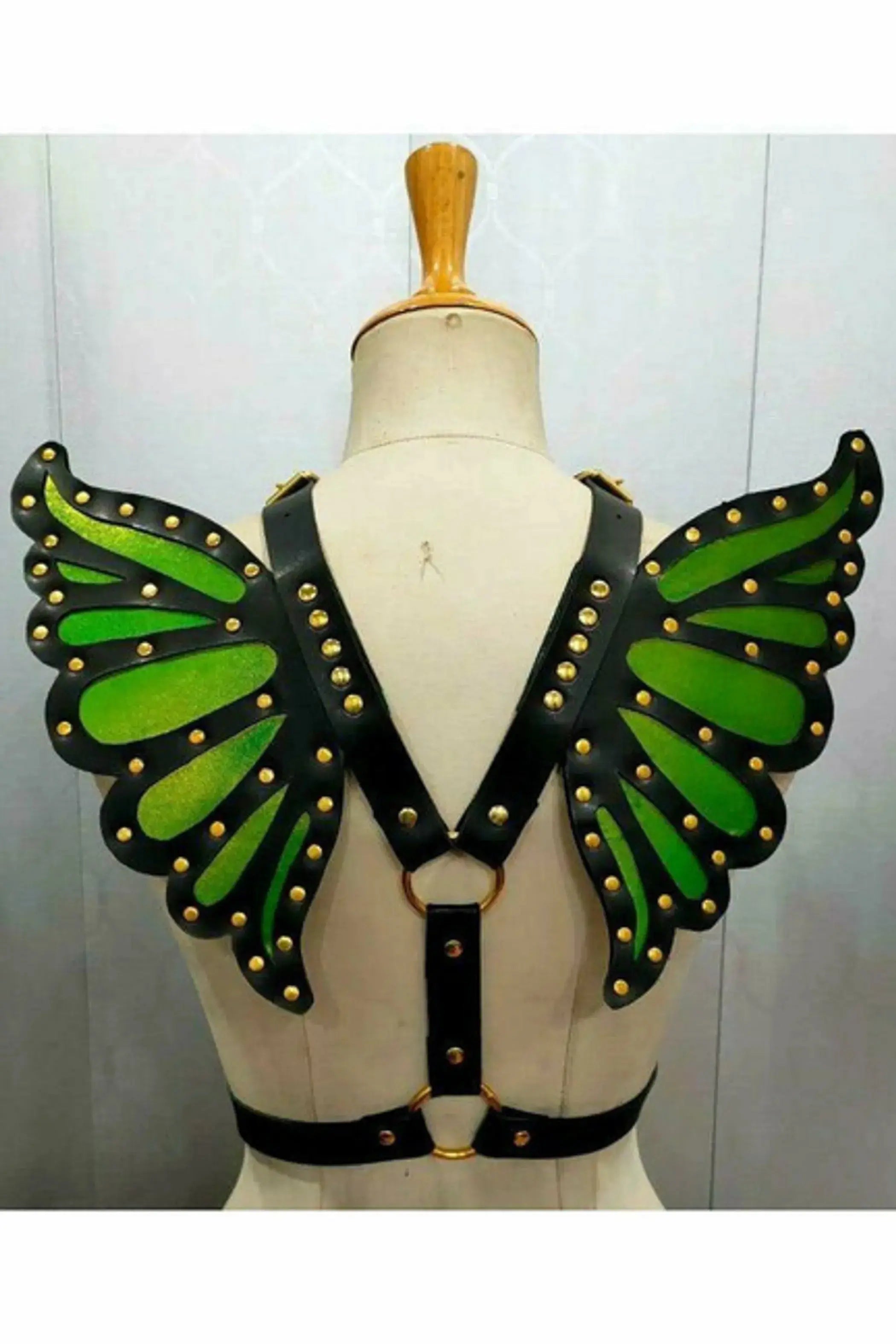 Faux Leather Butterfly Wing Harness Daisy Corsets