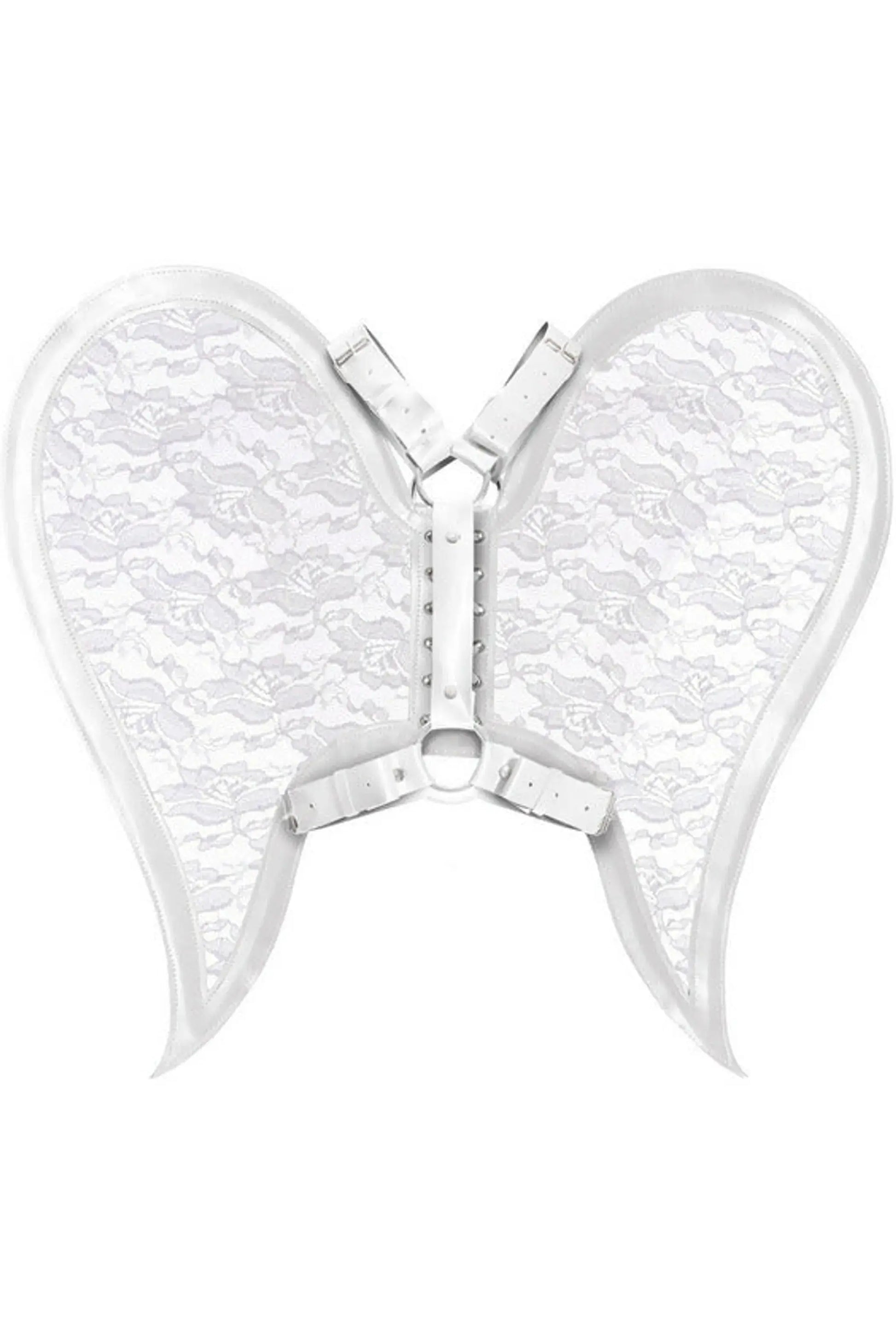 Faux Leather and Lace Angel Wing Body Harness Daisy Corsets