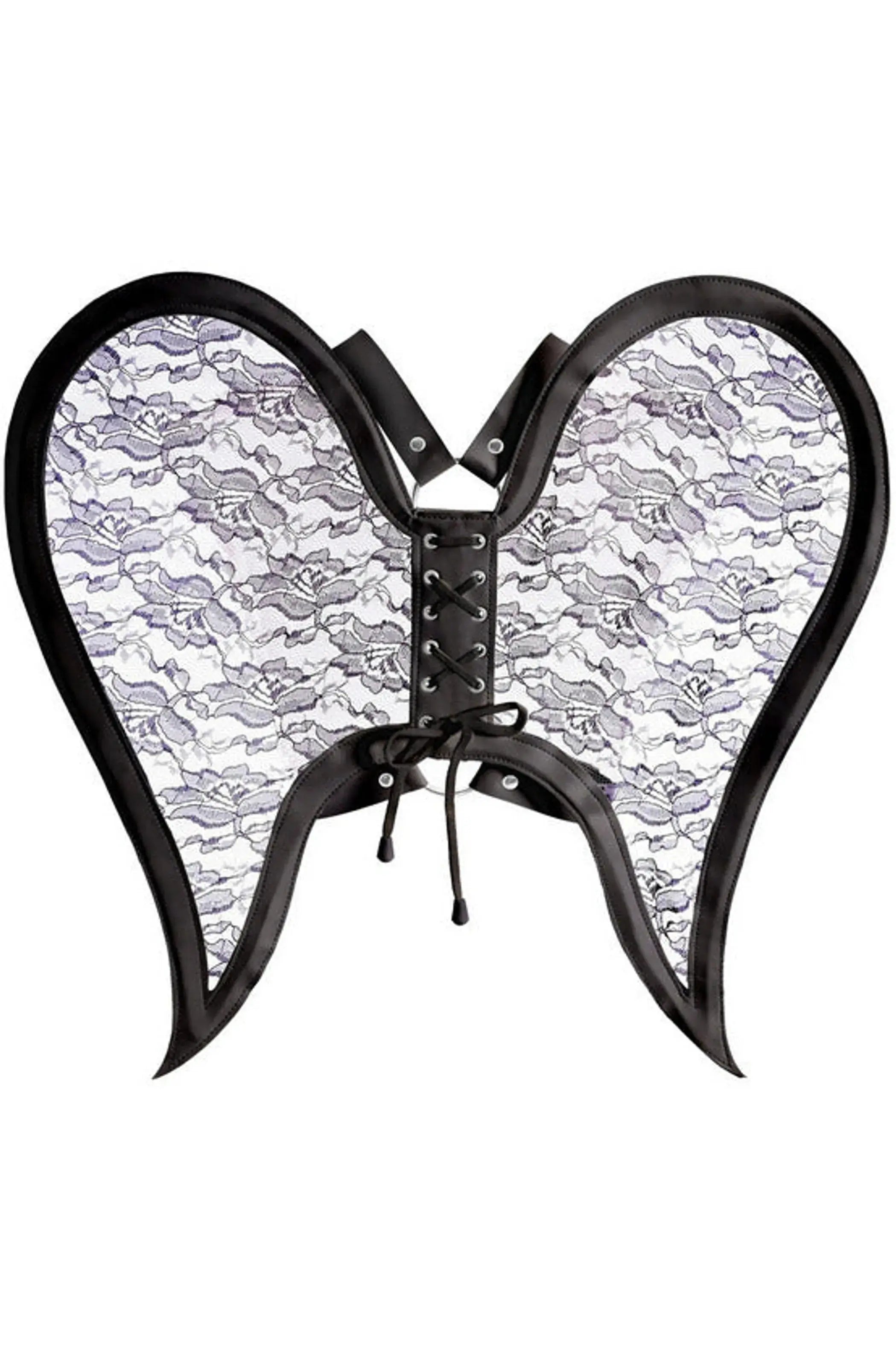 Faux Leather and Lace Angel Wing Body Harness Daisy Corsets