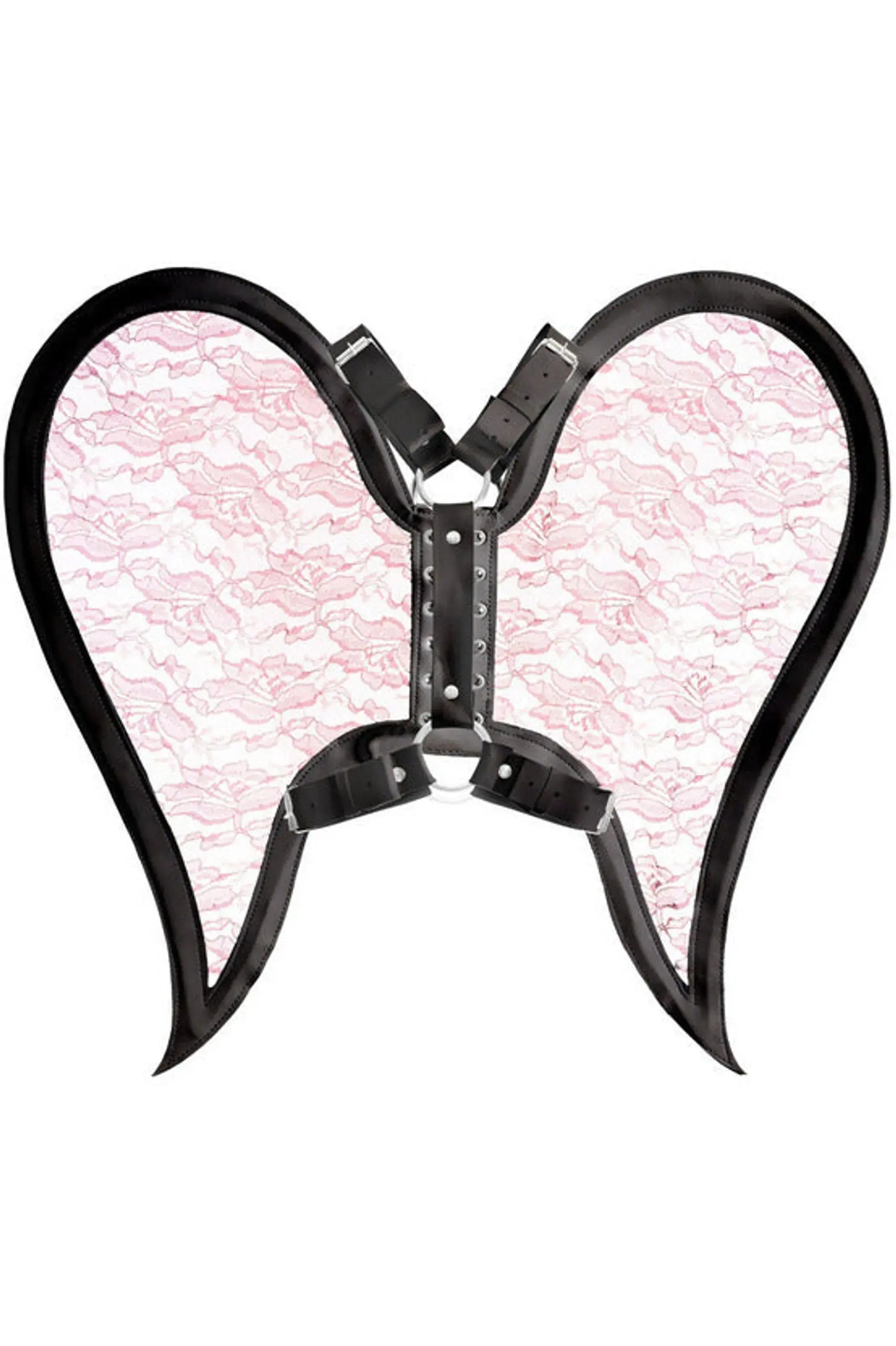 Faux Leather and Lace Angel Wing Body Harness Daisy Corsets