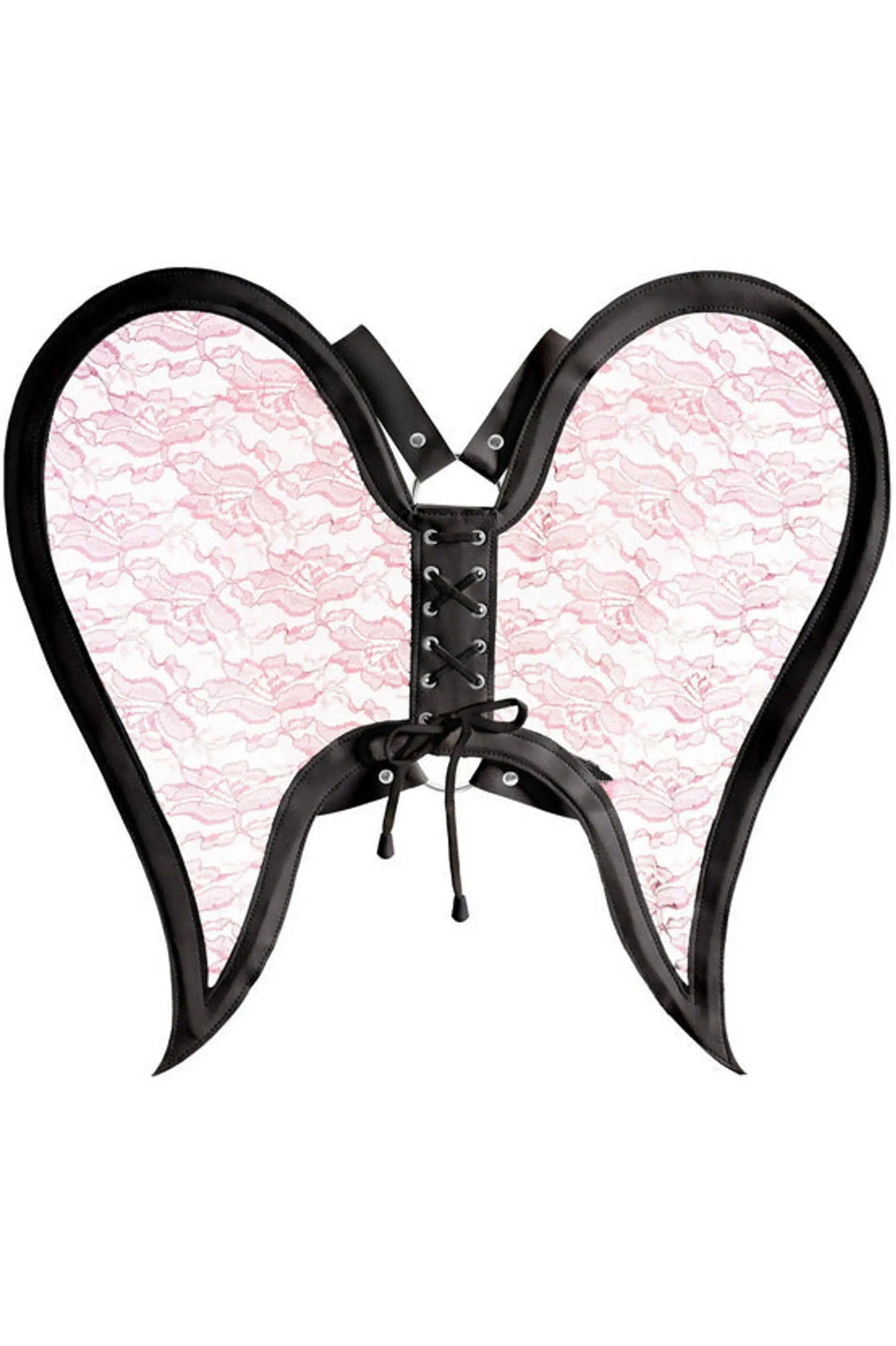 Faux Leather and Lace Angel Wing Body Harness Daisy Corsets