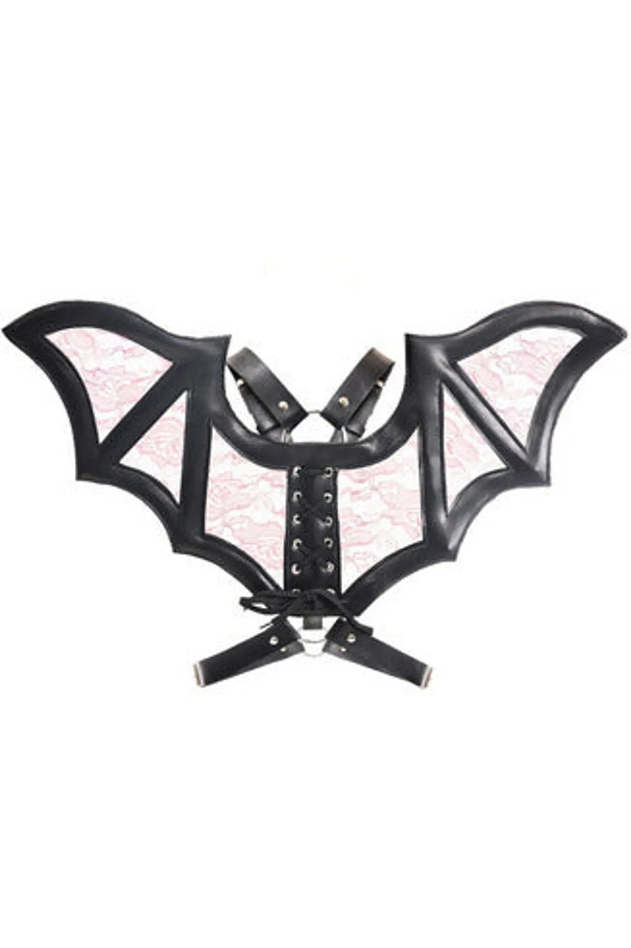 Faux Leather and Lace Wing Harness Daisy Corsets