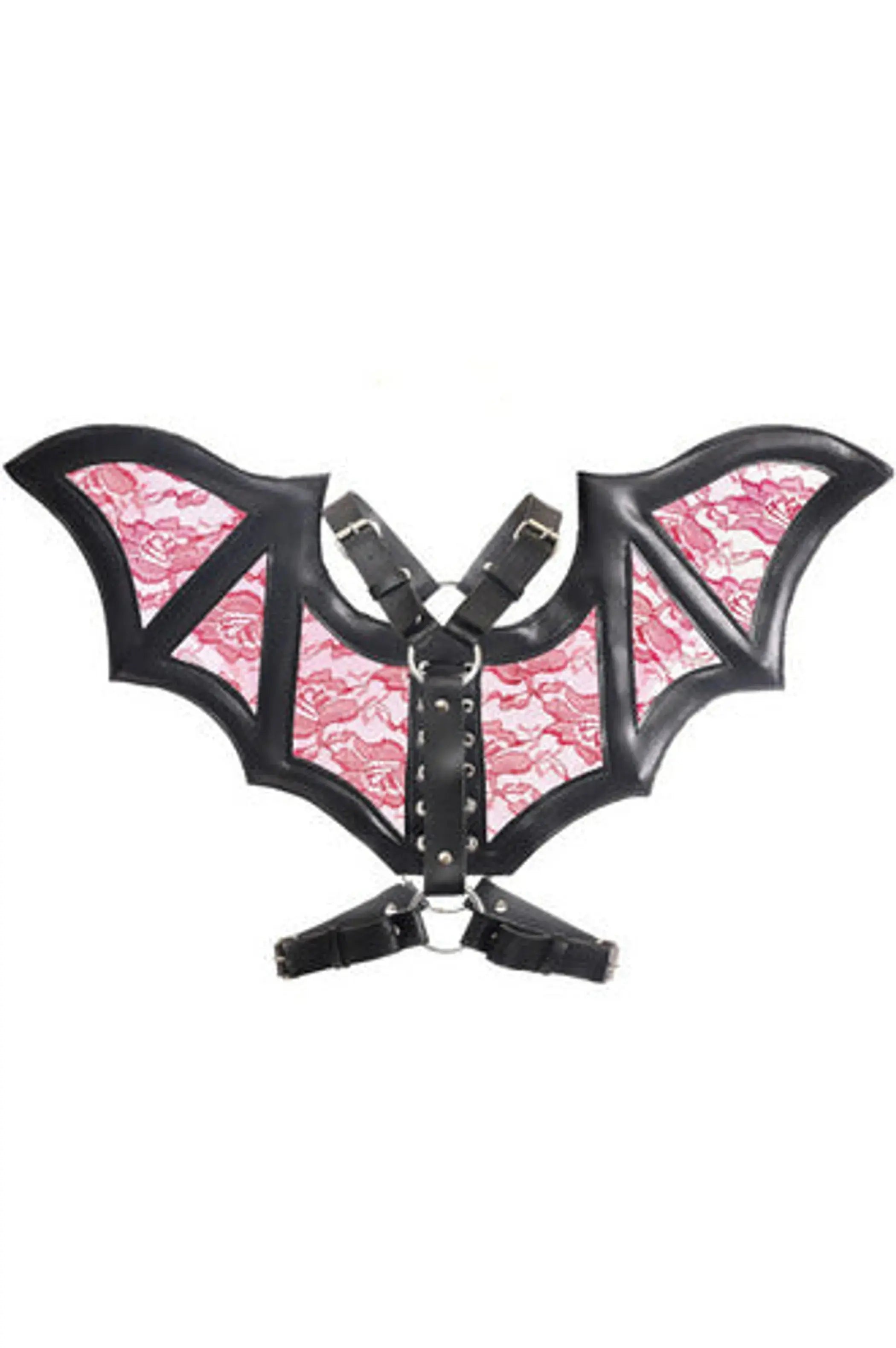 Faux Leather and Lace Wing Harness Daisy Corsets