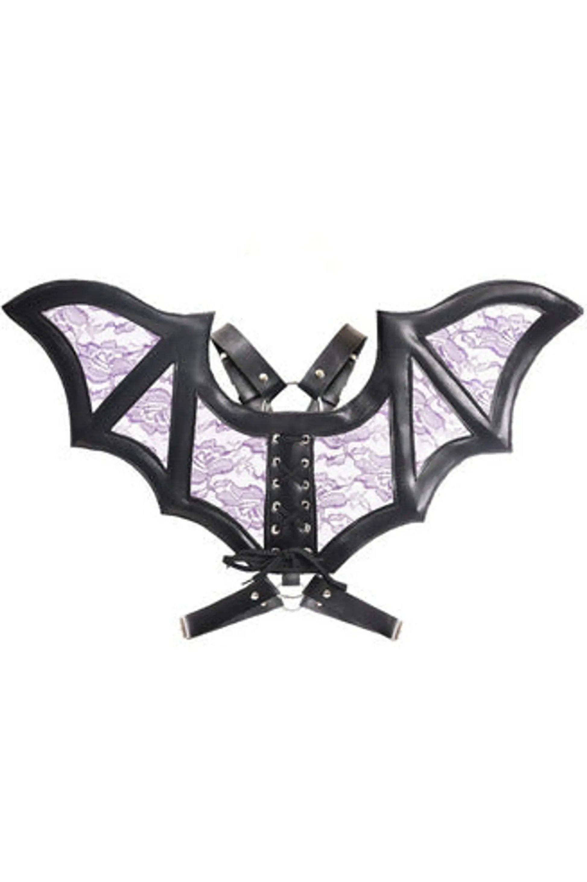 Faux Leather and Lace Wing Harness Daisy Corsets