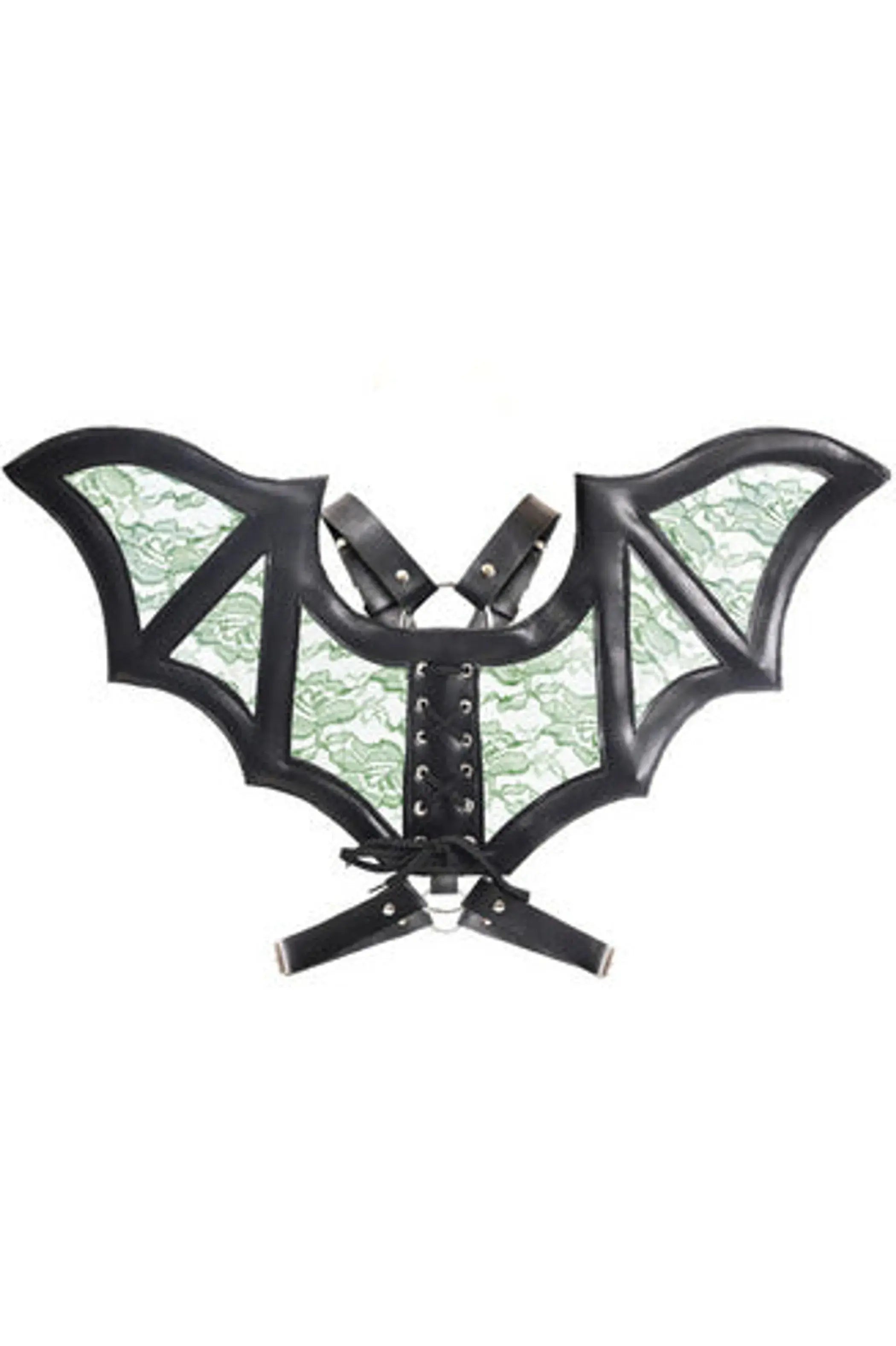 Faux Leather and Lace Wing Harness Daisy Corsets