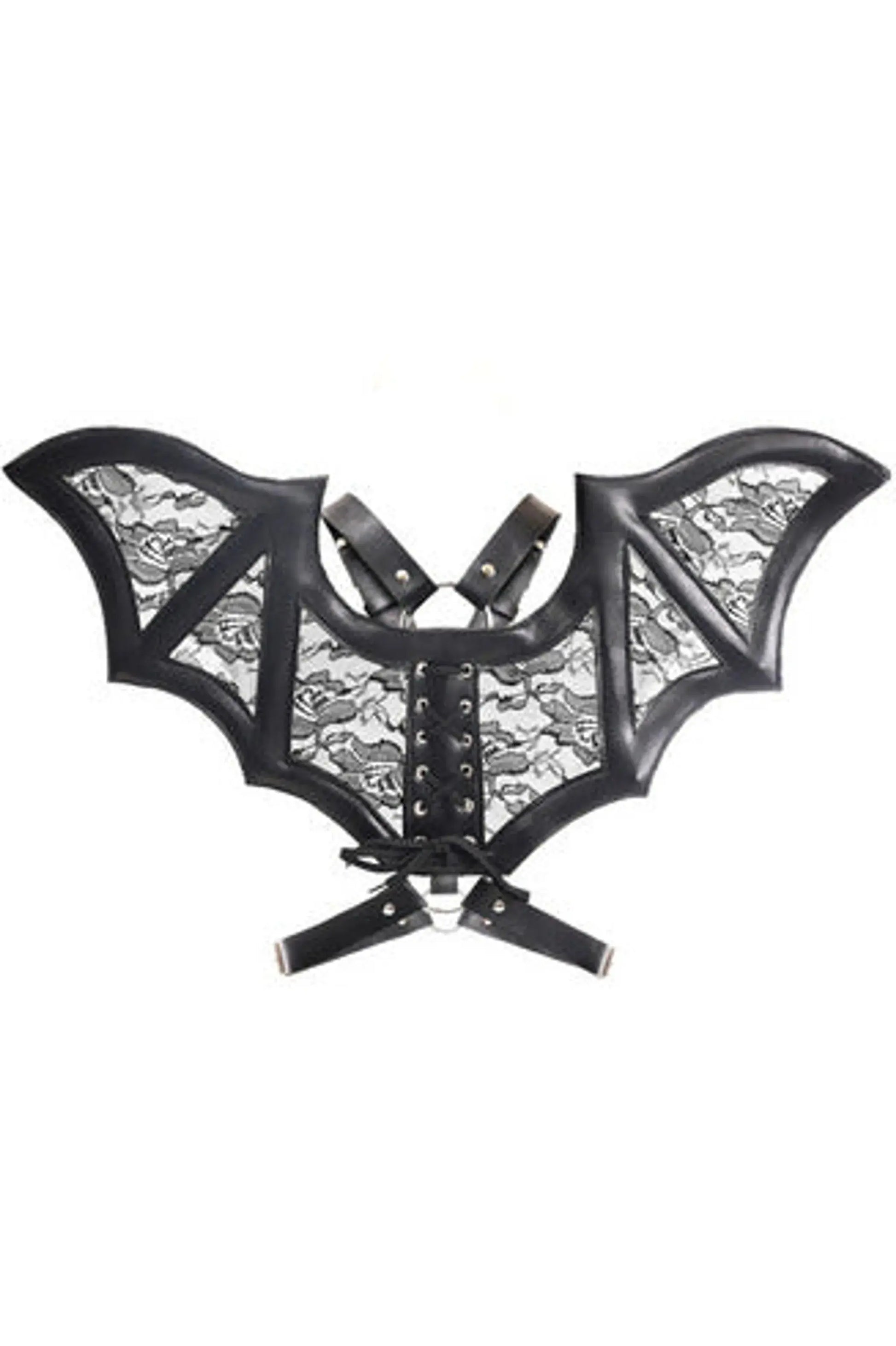 Faux Leather and Lace Wing Harness Daisy Corsets