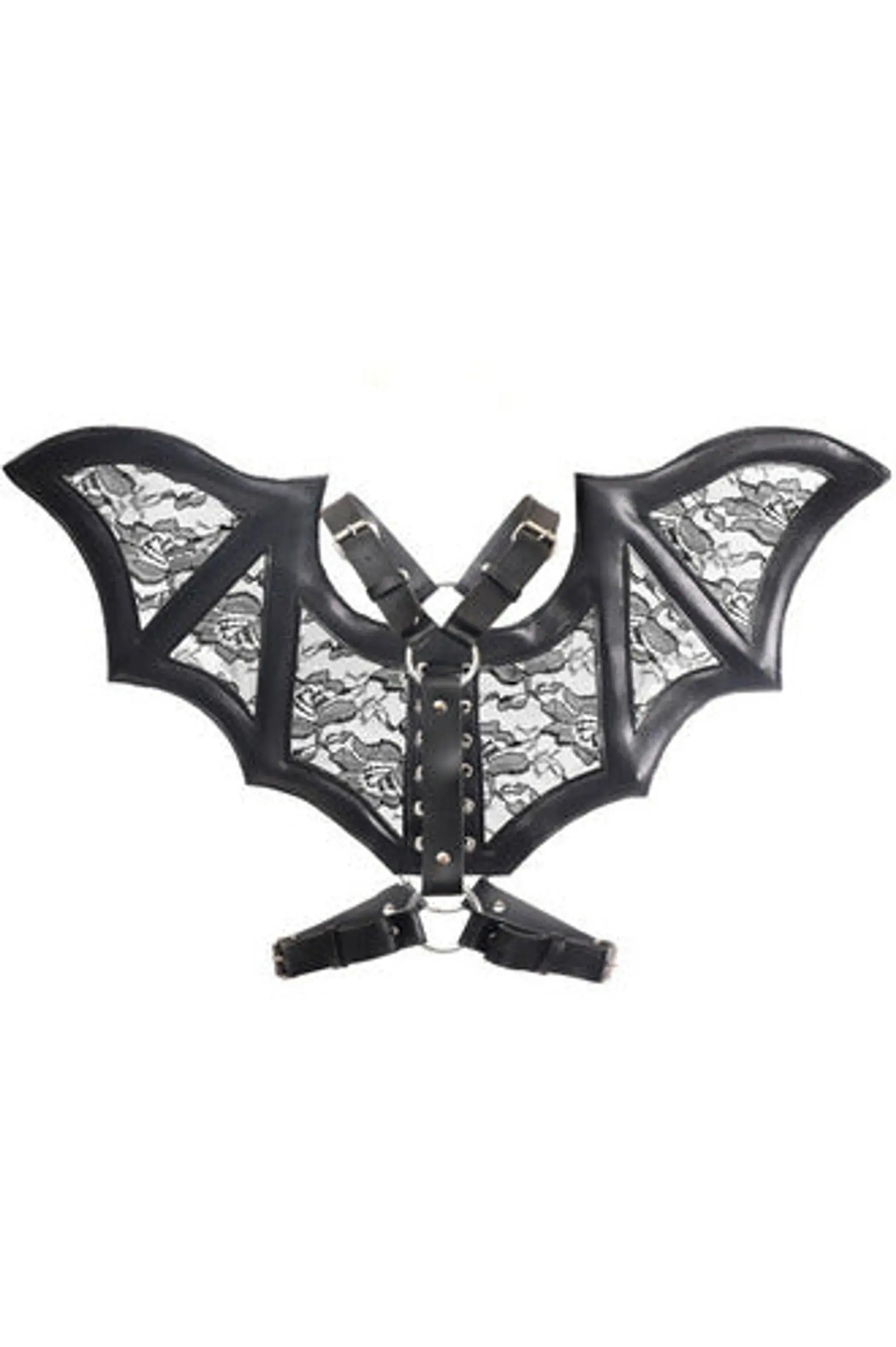 Faux Leather and Lace Wing Harness Daisy Corsets
