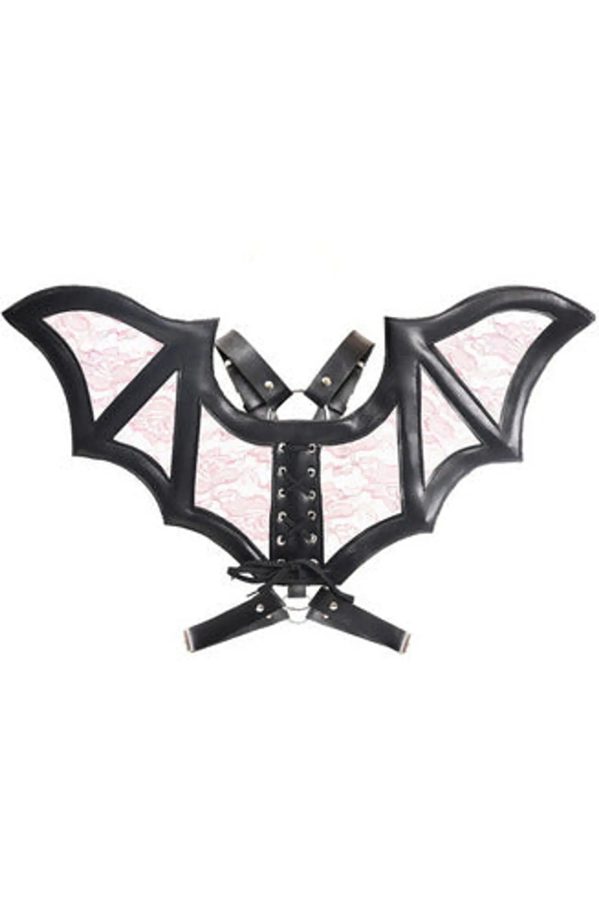 Faux Leather and Lace Wing Harness Daisy Corsets