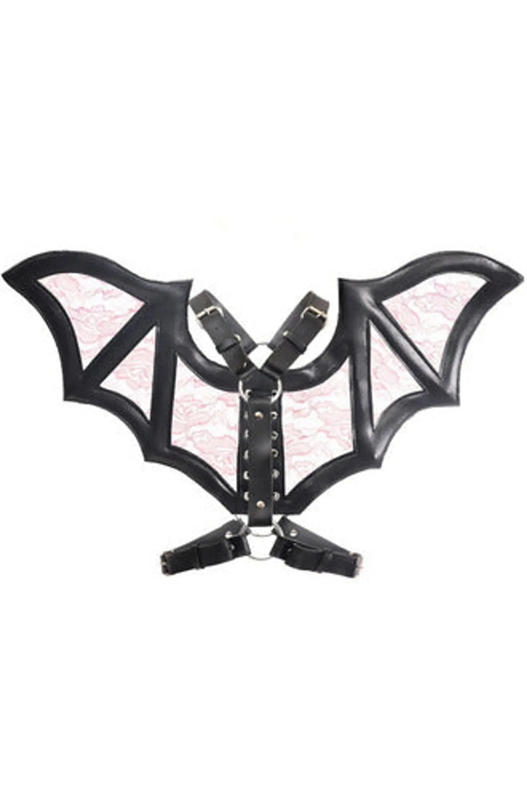 Faux Leather and Lace Wing Harness Daisy Corsets