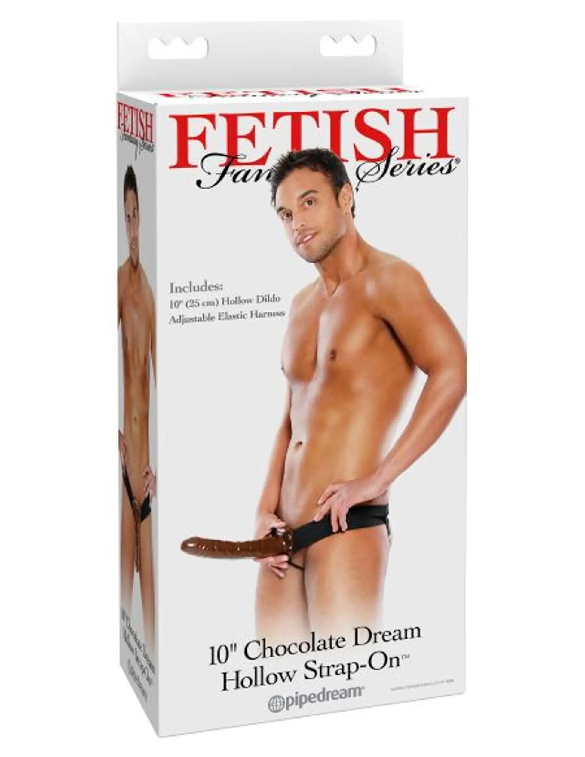 Fetish Fantasy 10in Chocolate Dream Hollow Strap-On Pipedream Products